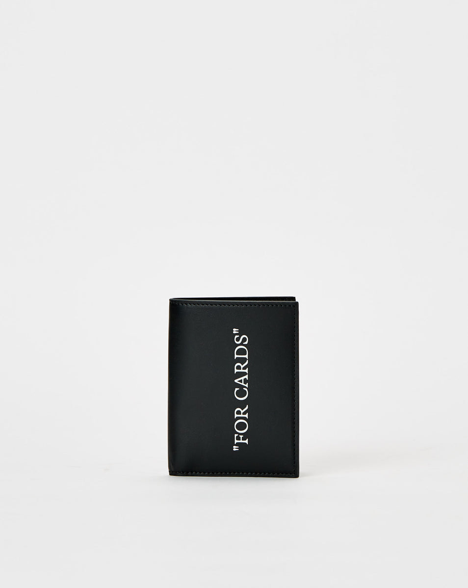 Off-White Black Quote Bookish Zipped Card Holder