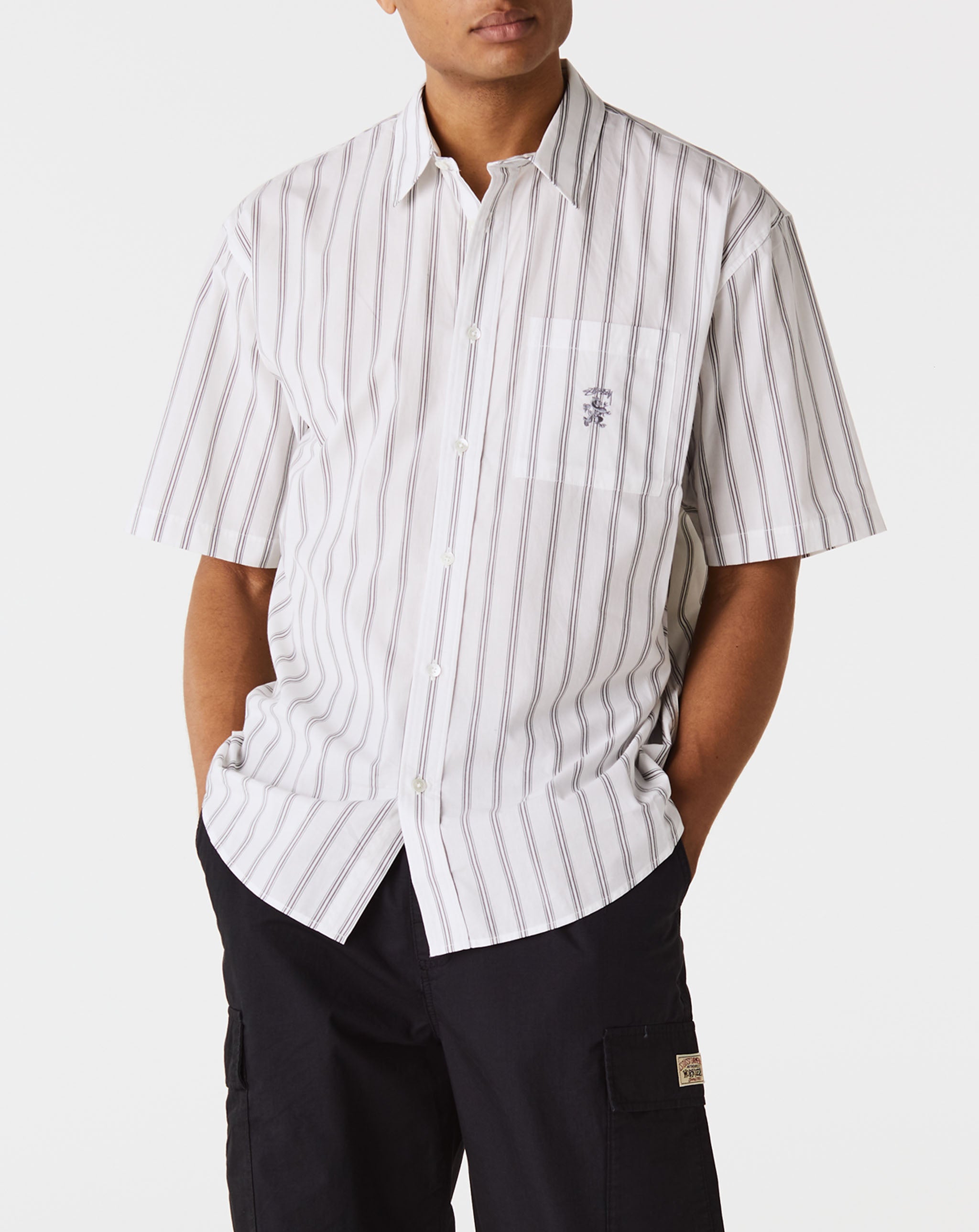 Striped shop stussy shirt