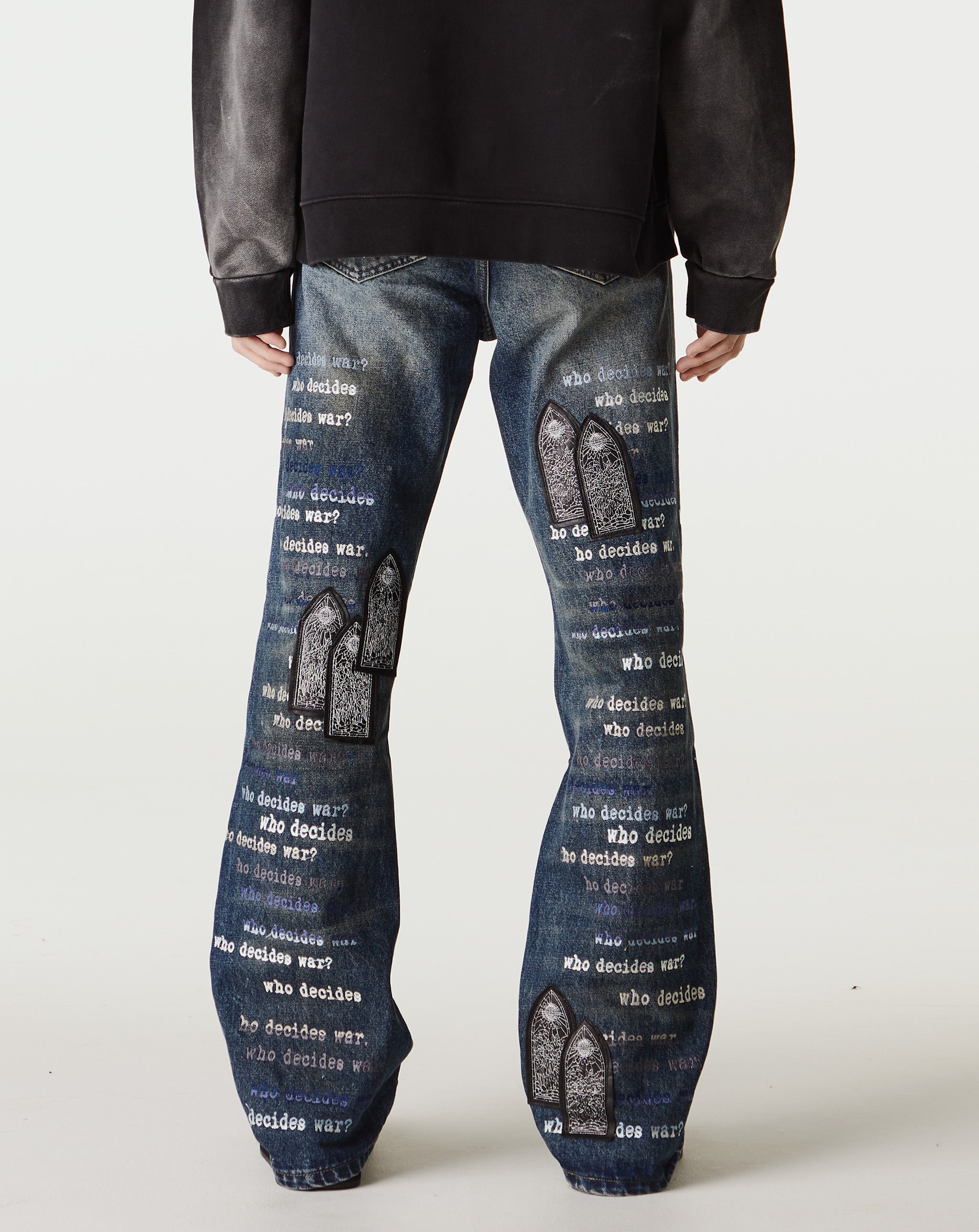 Who Decides War Scripture Denim  - XHIBITION