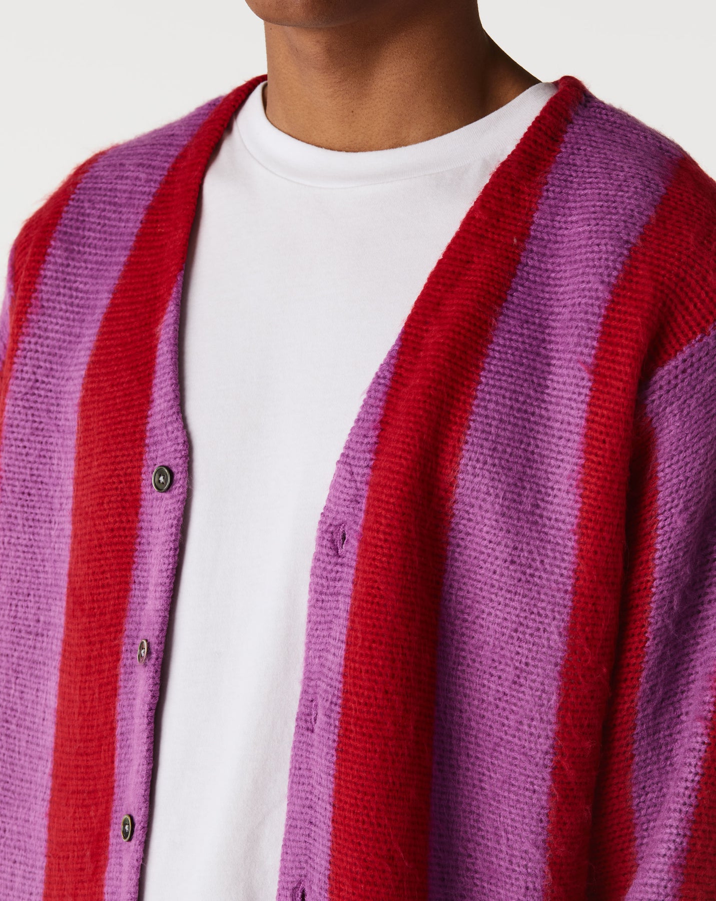 Stripe Brushed Cardigan – Xhibition