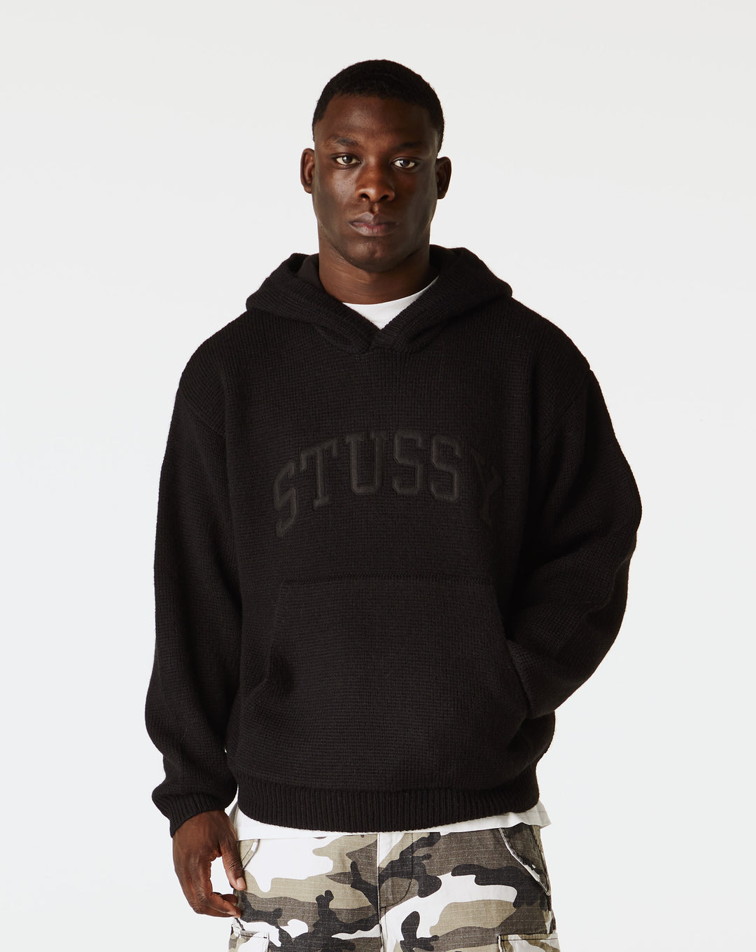 Stüssy Felt Patch Knit Hoodie  - Cheap Urlfreeze Jordan outlet