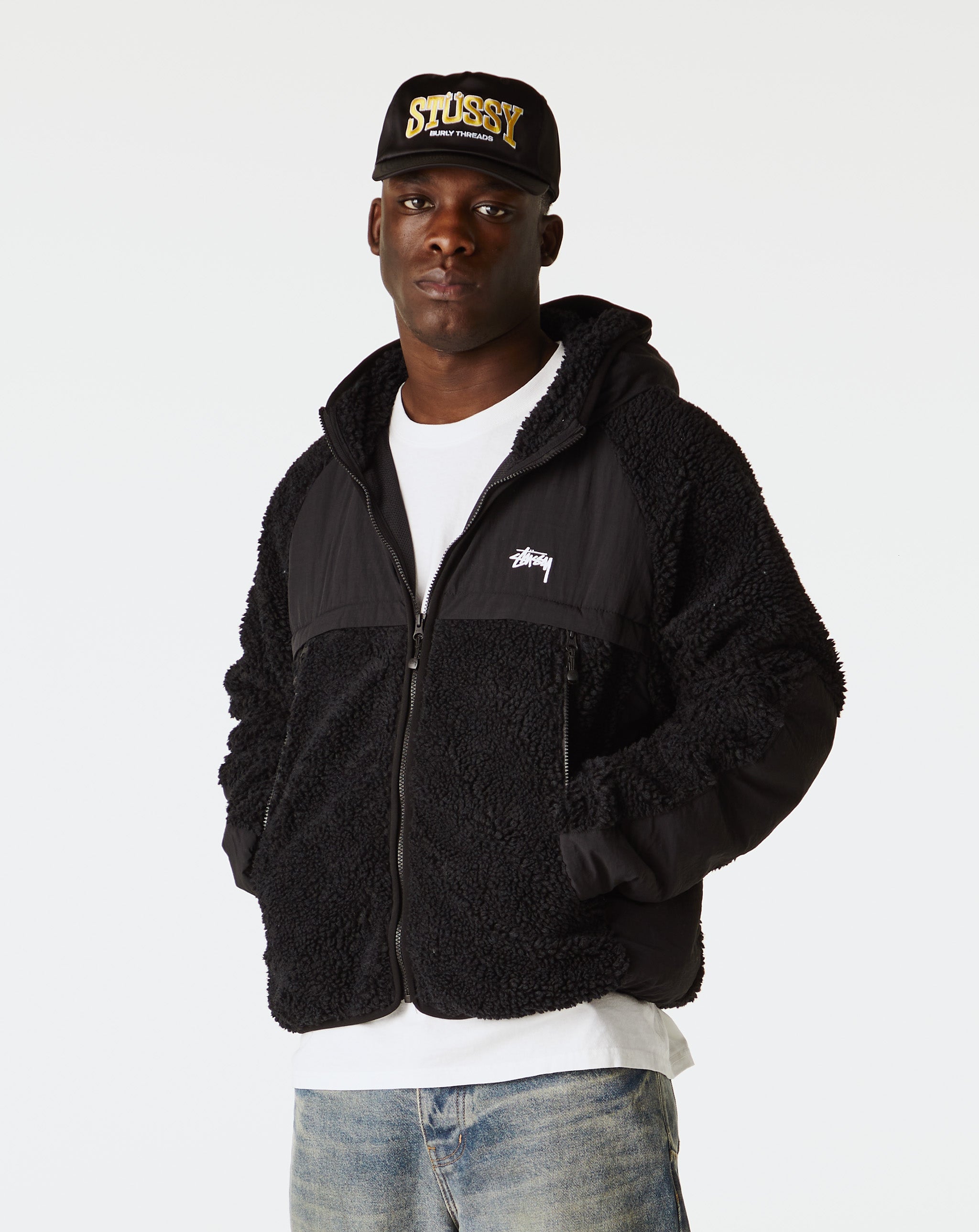 Stüssy Sherpa Paneled Hooded Jacket  - Cheap Urlfreeze Jordan outlet