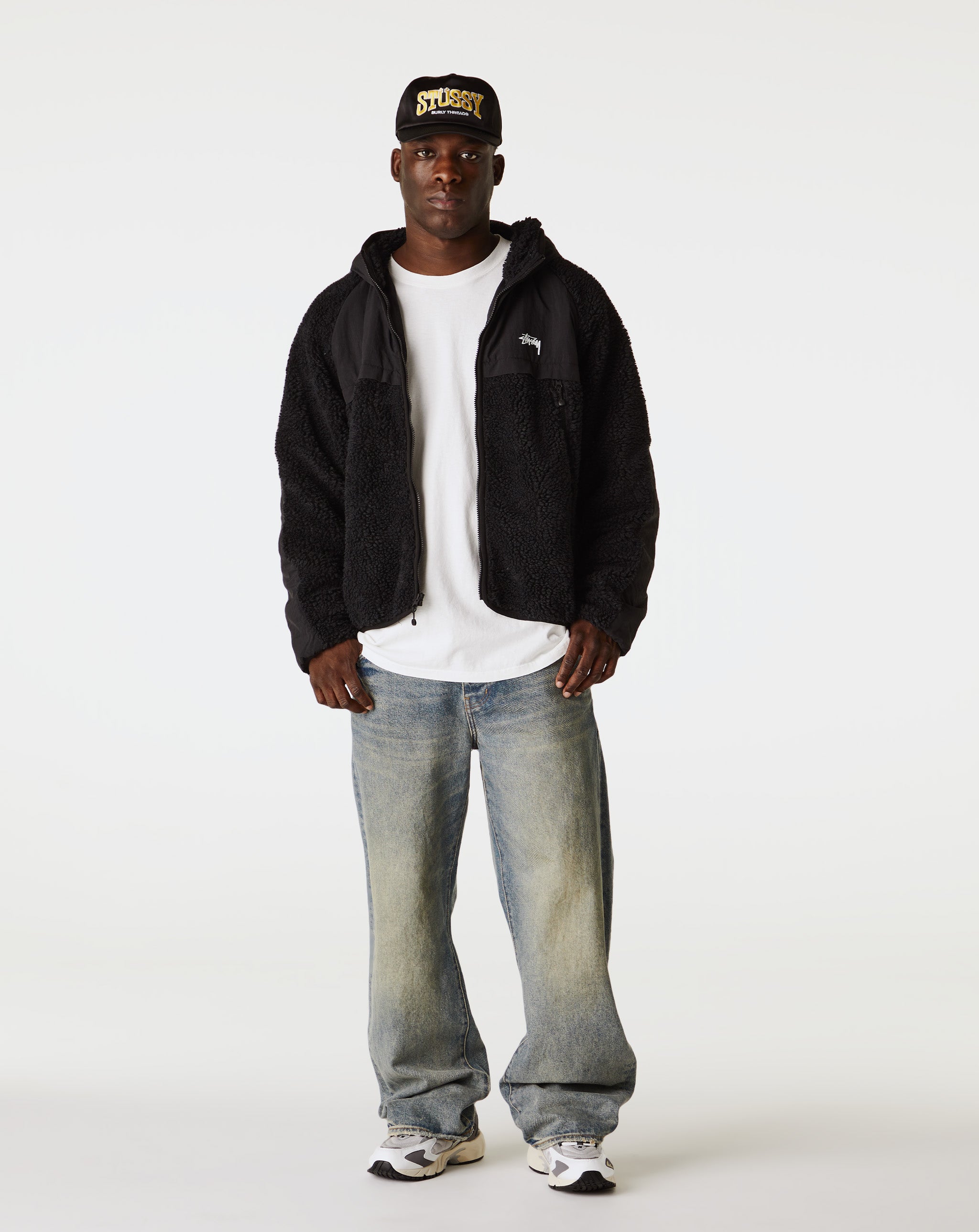 Stüssy Sherpa Paneled Hooded Jacket  - Cheap Urlfreeze Jordan outlet