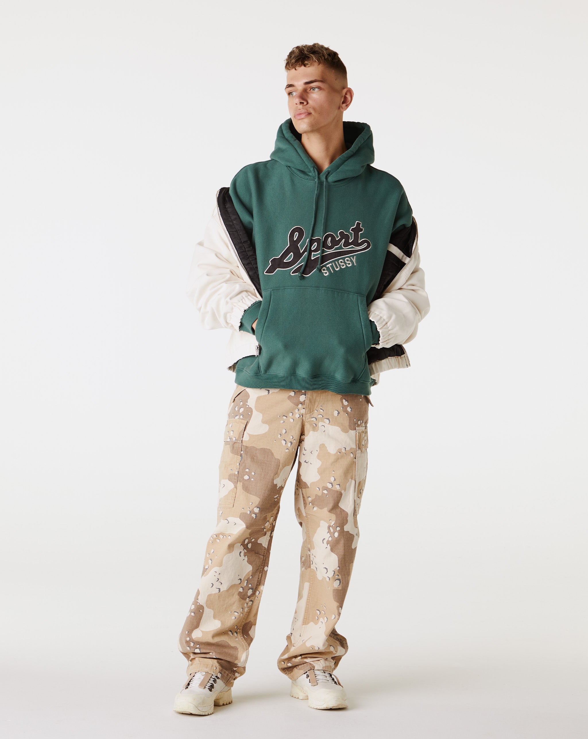 Stüssy Satin Patch Oversized Hoodie  - XHIBITION