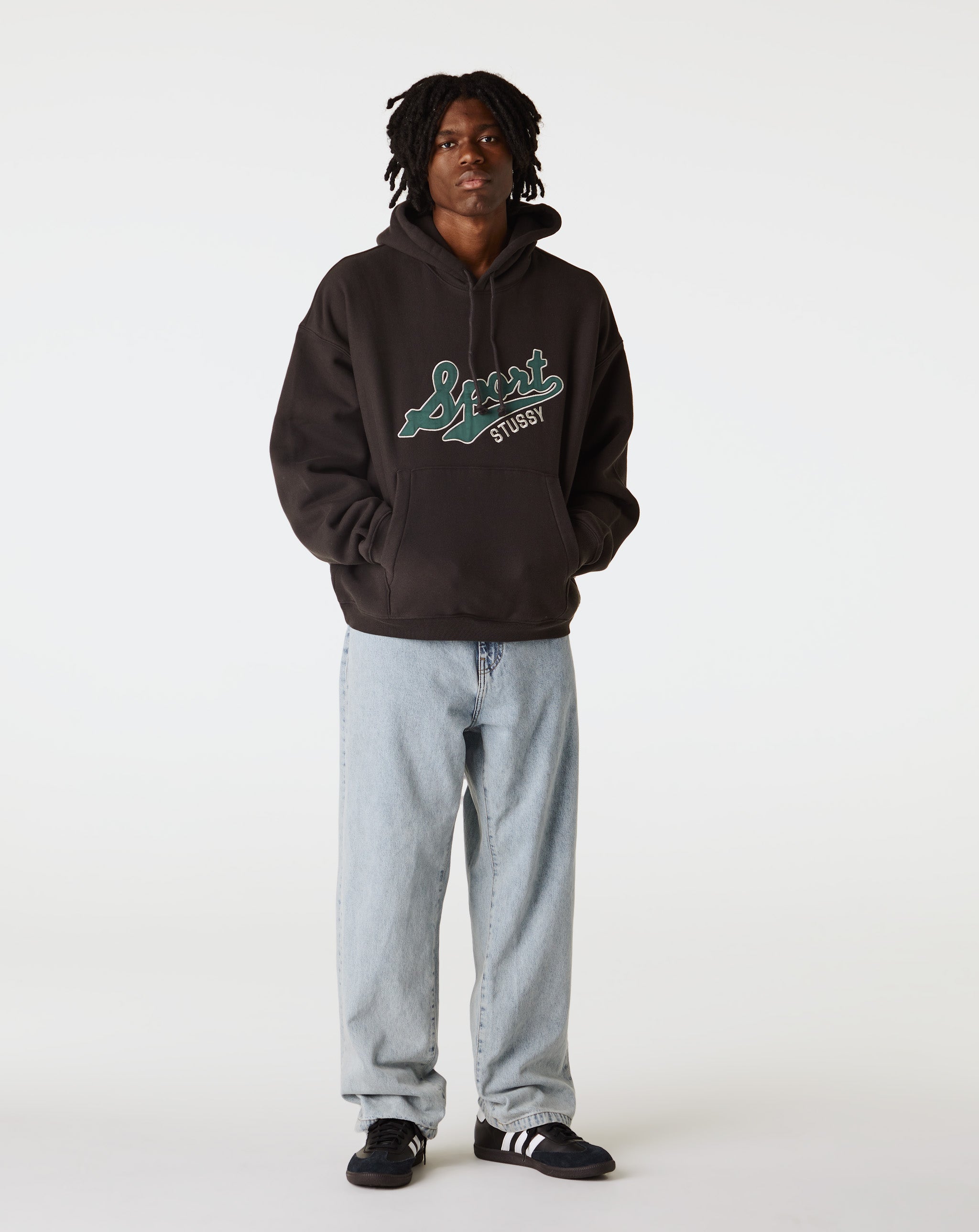 Stüssy Satin Patch Oversized Hoodie  - XHIBITION