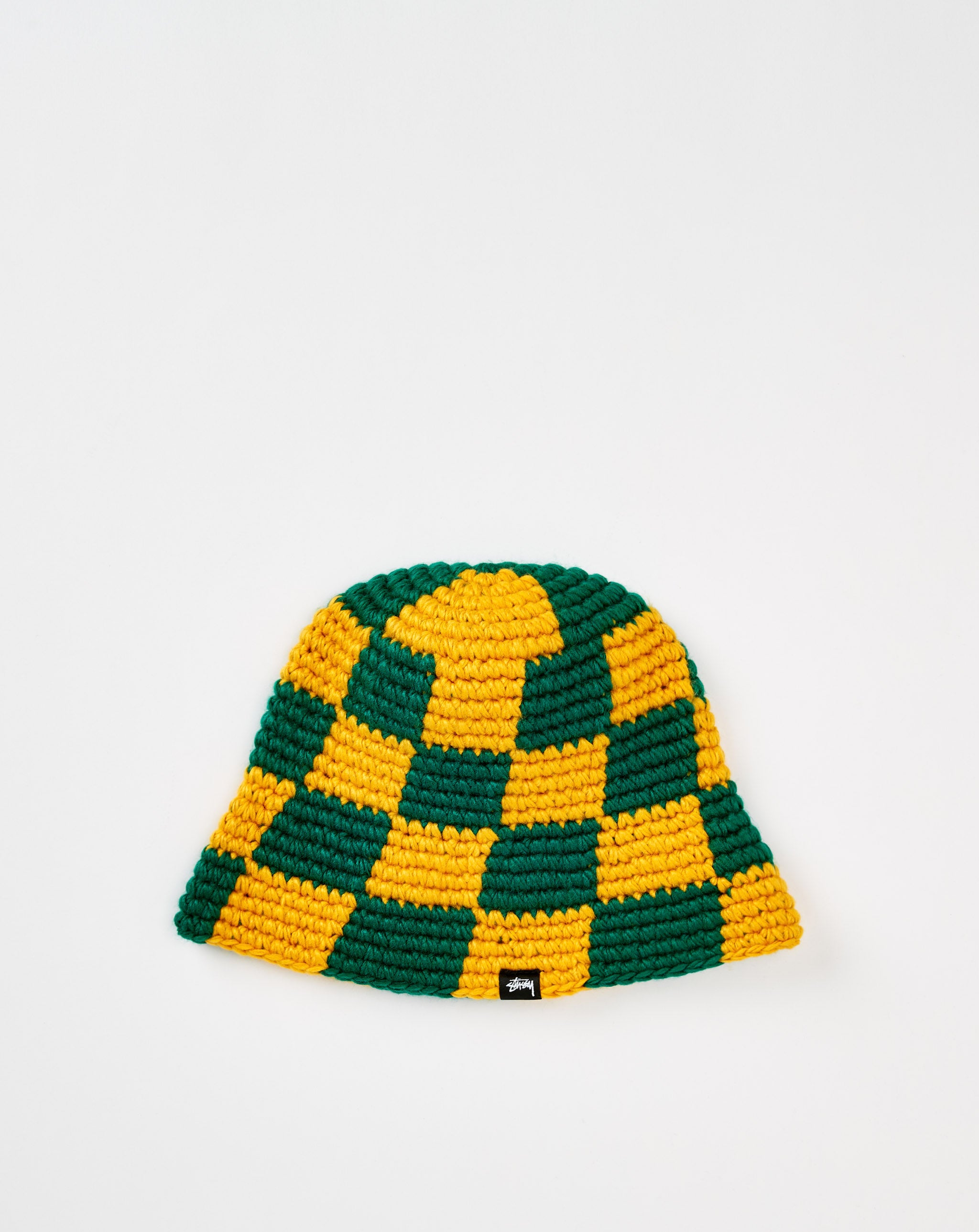 STUSSY BUCKET HAT CHECKER KNIT-