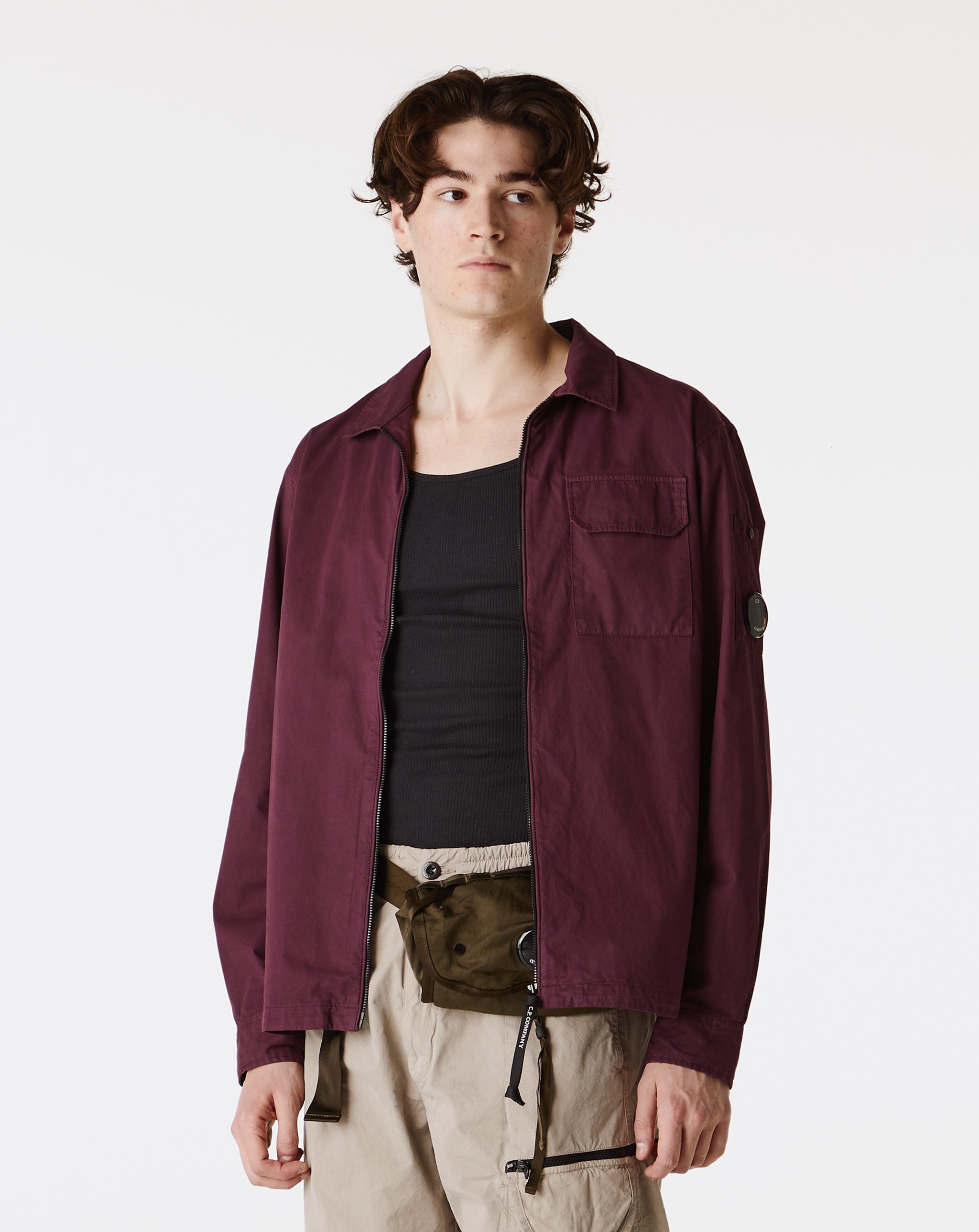 C.P. Company Organic Gabardine Zipped Overshirt Potent Purple Xhibition