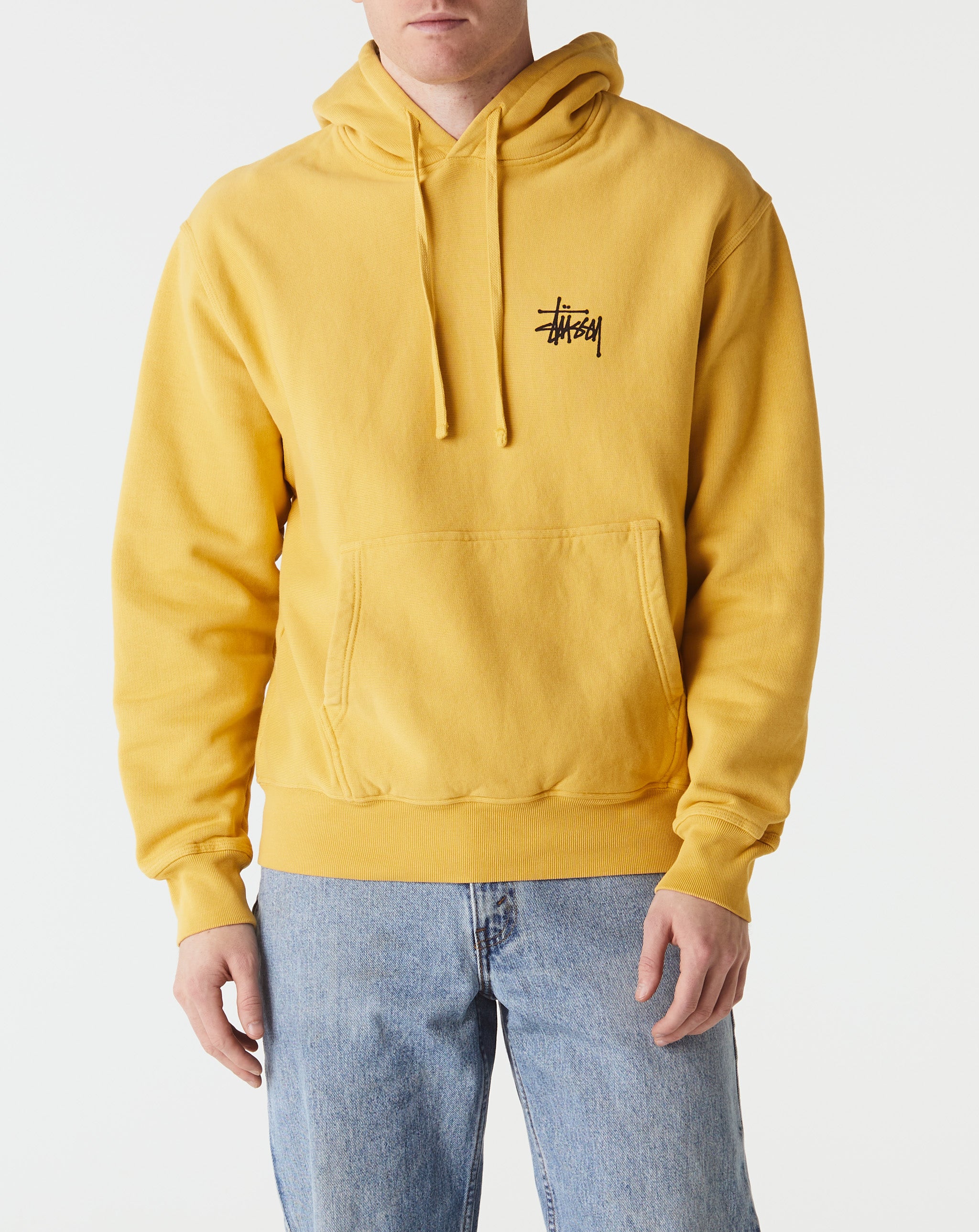 Yellow on sale stussy hoodie