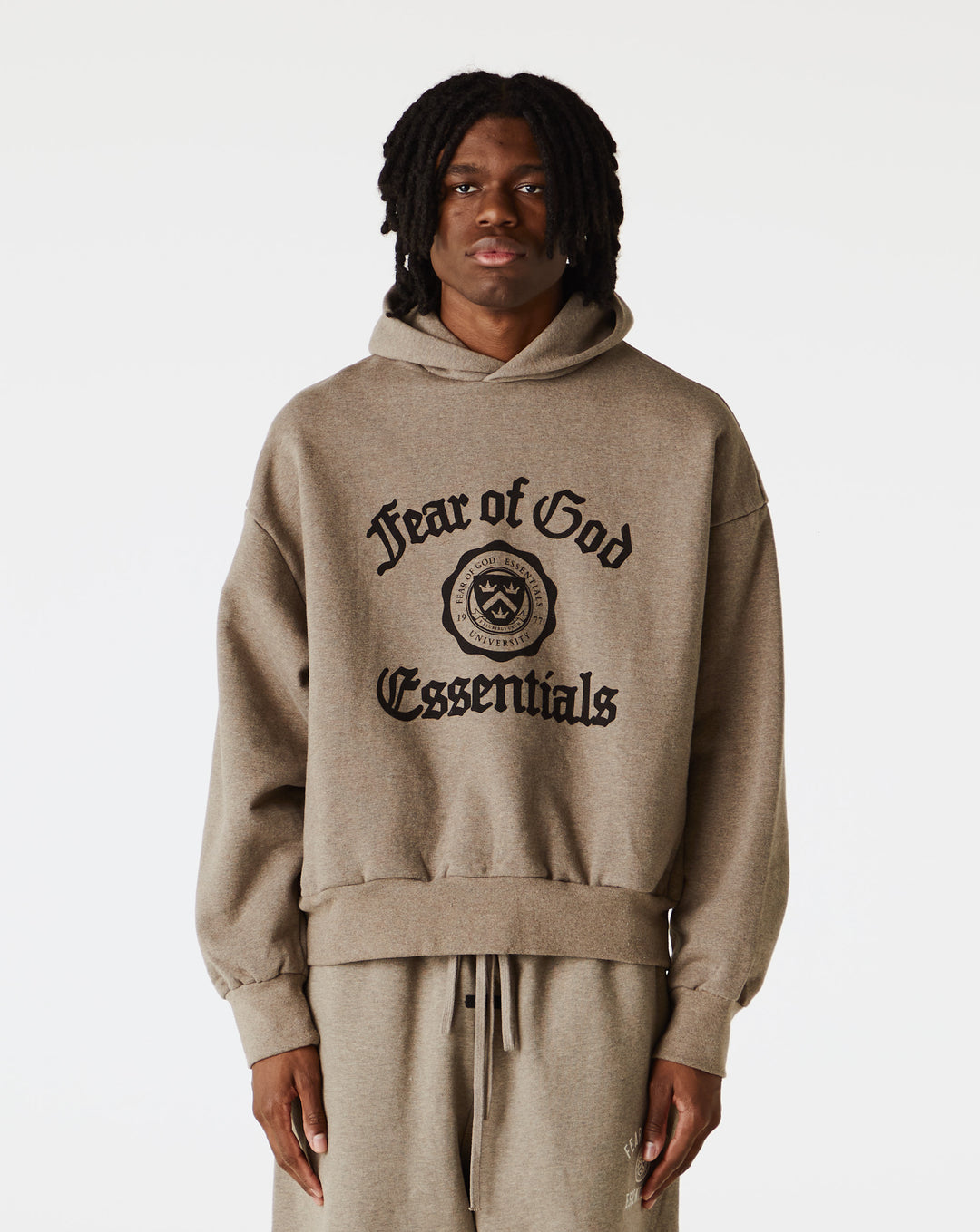 Fear of God Essentials Heavy Fleece Vintage Shrunken Hoodie - XHIBITION