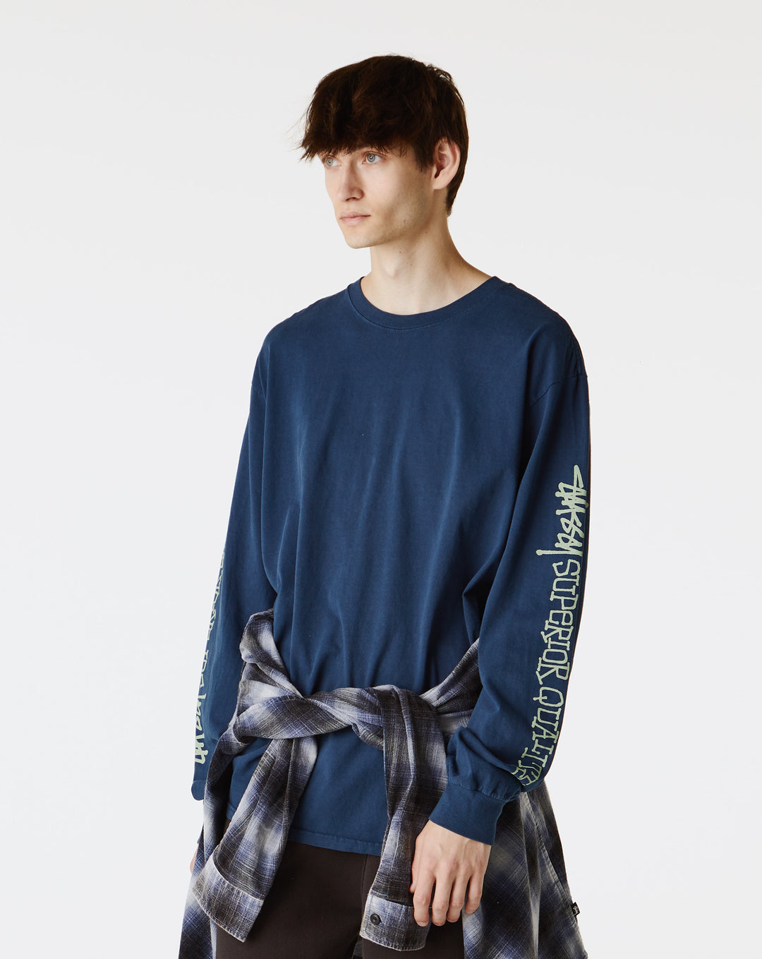 Stüssy Superior Quality Pigment Dyed Long Sleeve T-Shirt marl  - Cheap Urlfreeze Jordan outlet