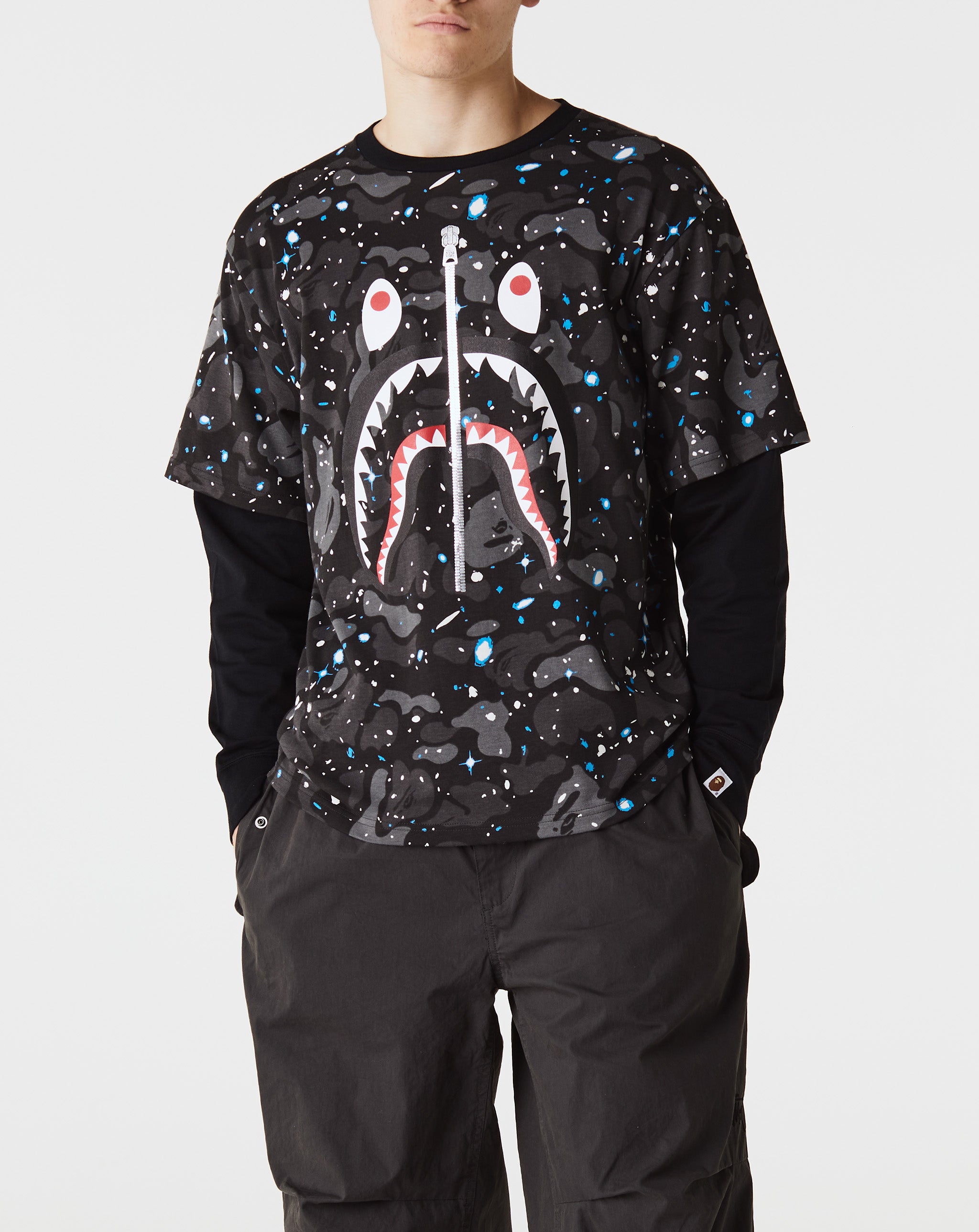 SPACE CAMO SHARK CREWNECK M-