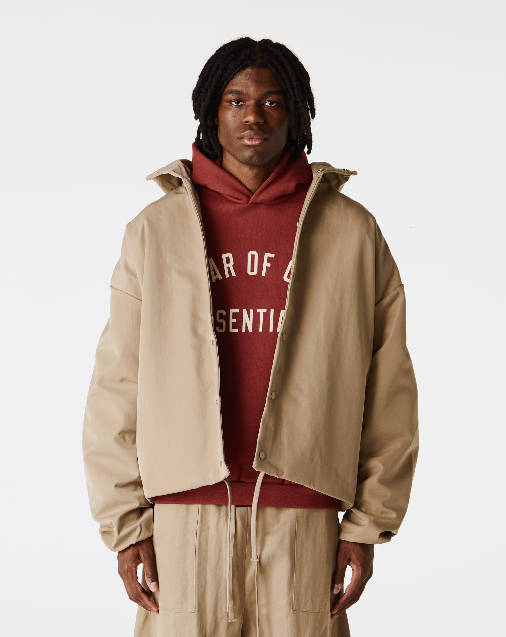 Fear of God Essentials Textured Nylon Hooded Coaches Jacket - XHIBITION