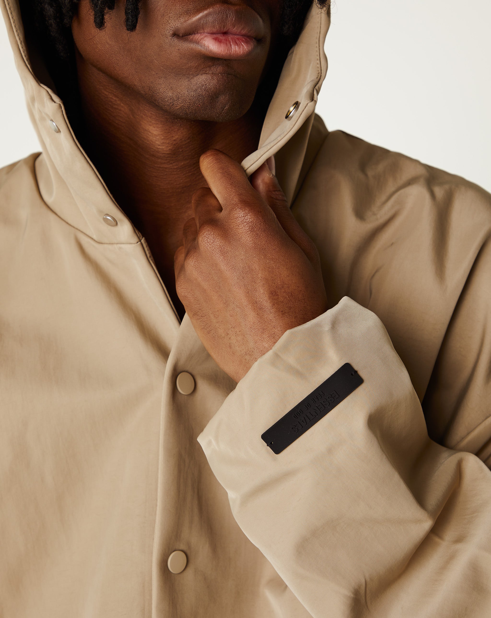 Fear of God Essentials Textured Nylon Hooded Coaches Jacket - XHIBITION