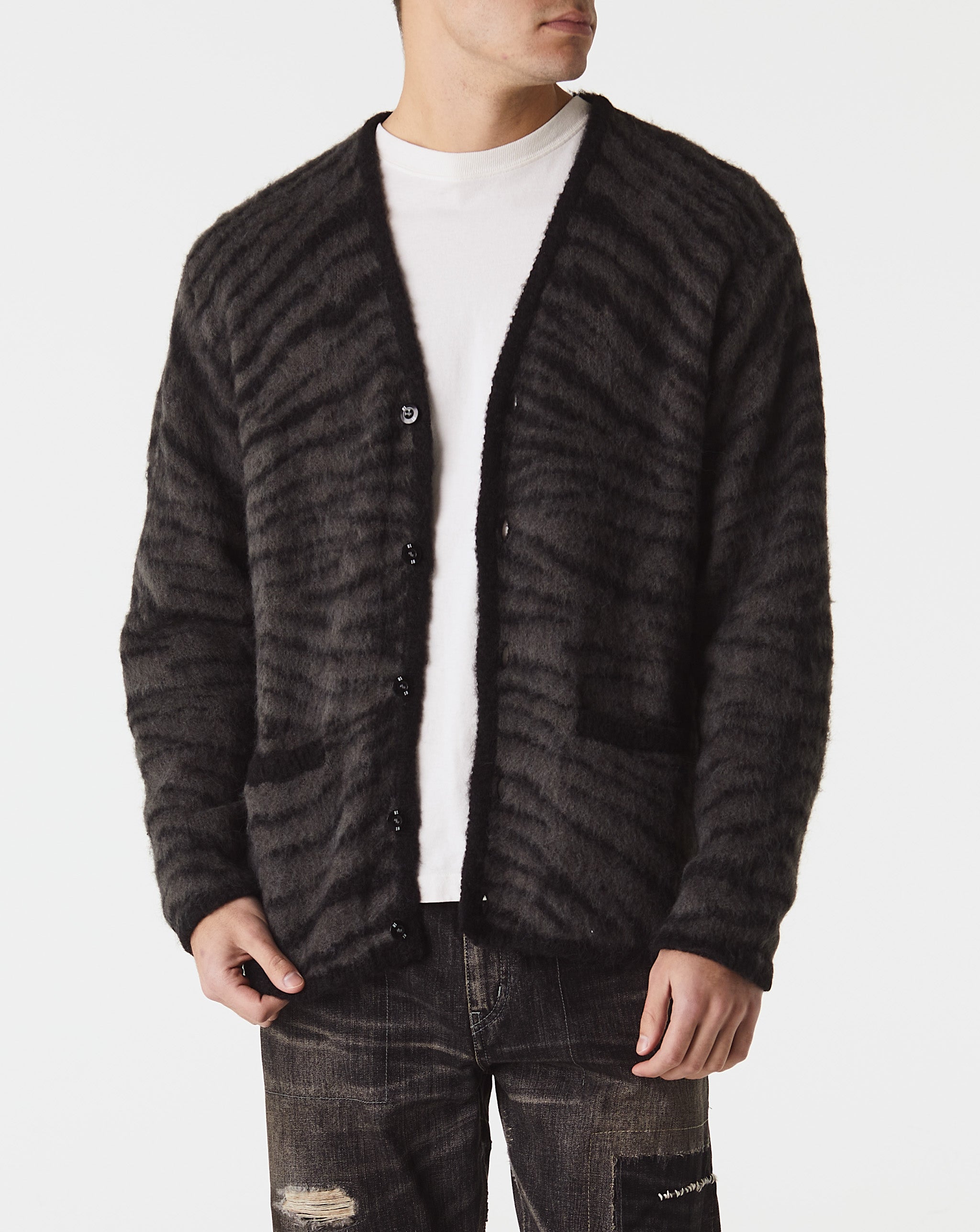 Tiger Pattern Mohair Cardigan – Xhibition