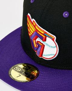 New Era 5950 Cleveland Guardians - Purple | Yellow / 7 7/8