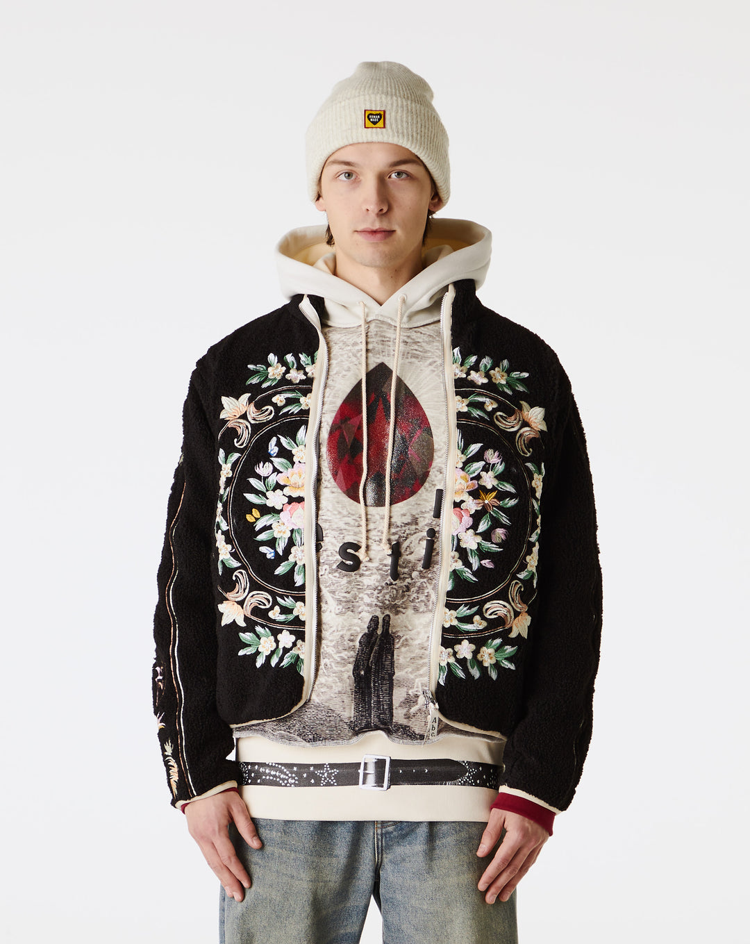 Advisory Board Crystals Floral Fleece Zip-Up - XHIBITION