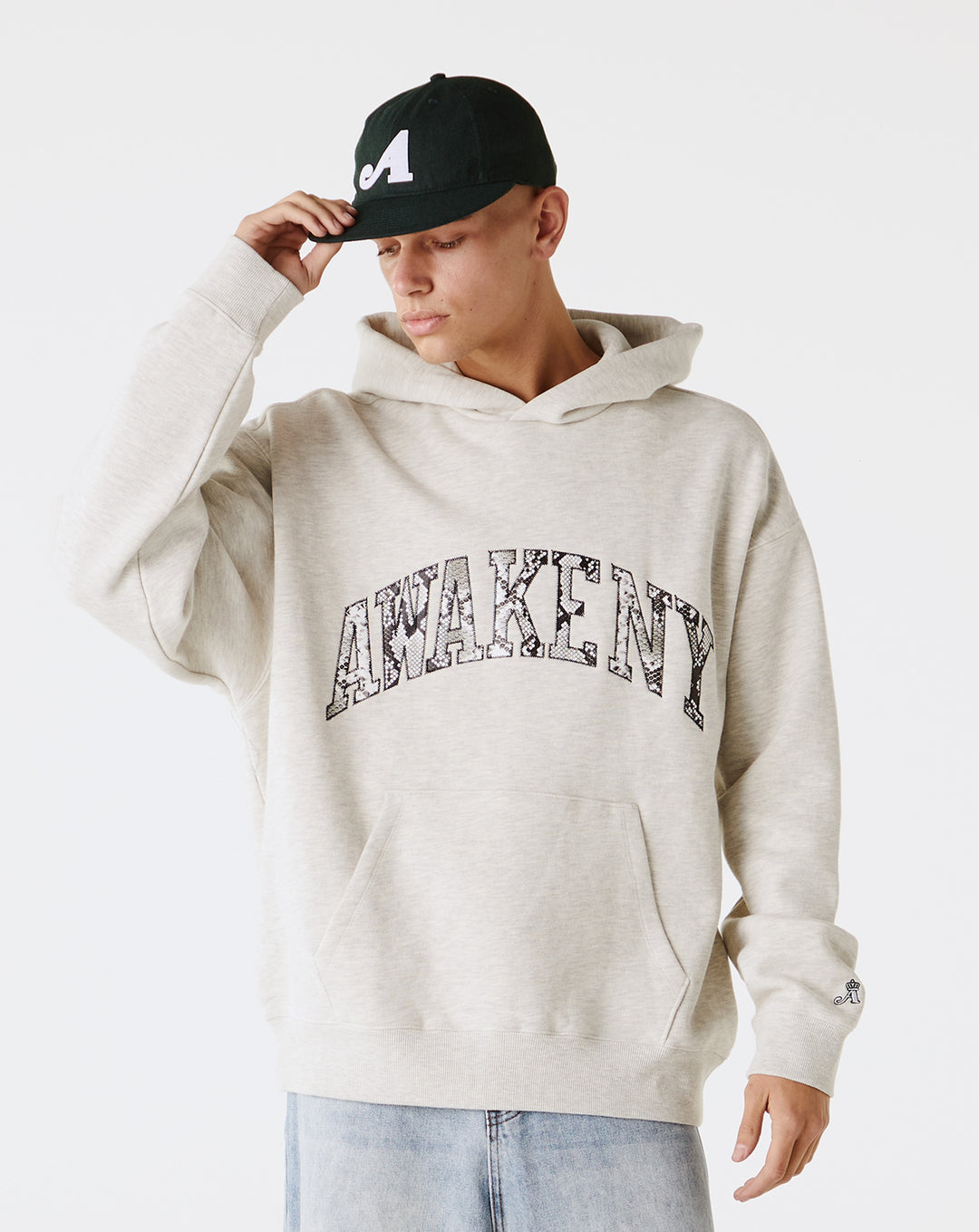 Awake NY Snake Skin Applique Hoodie  - XHIBITION