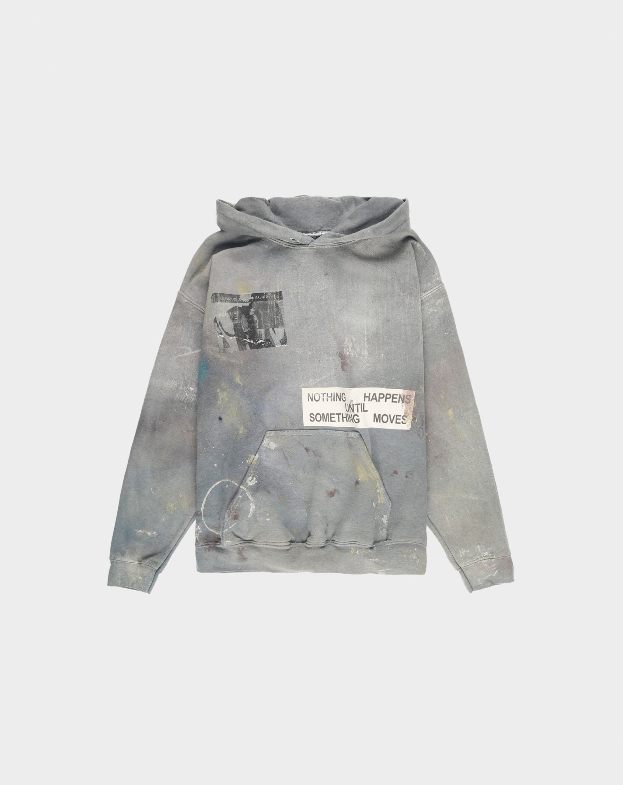 Gallery Dept. Sunfaded Centered Logo Hoodie Pink Men's - US