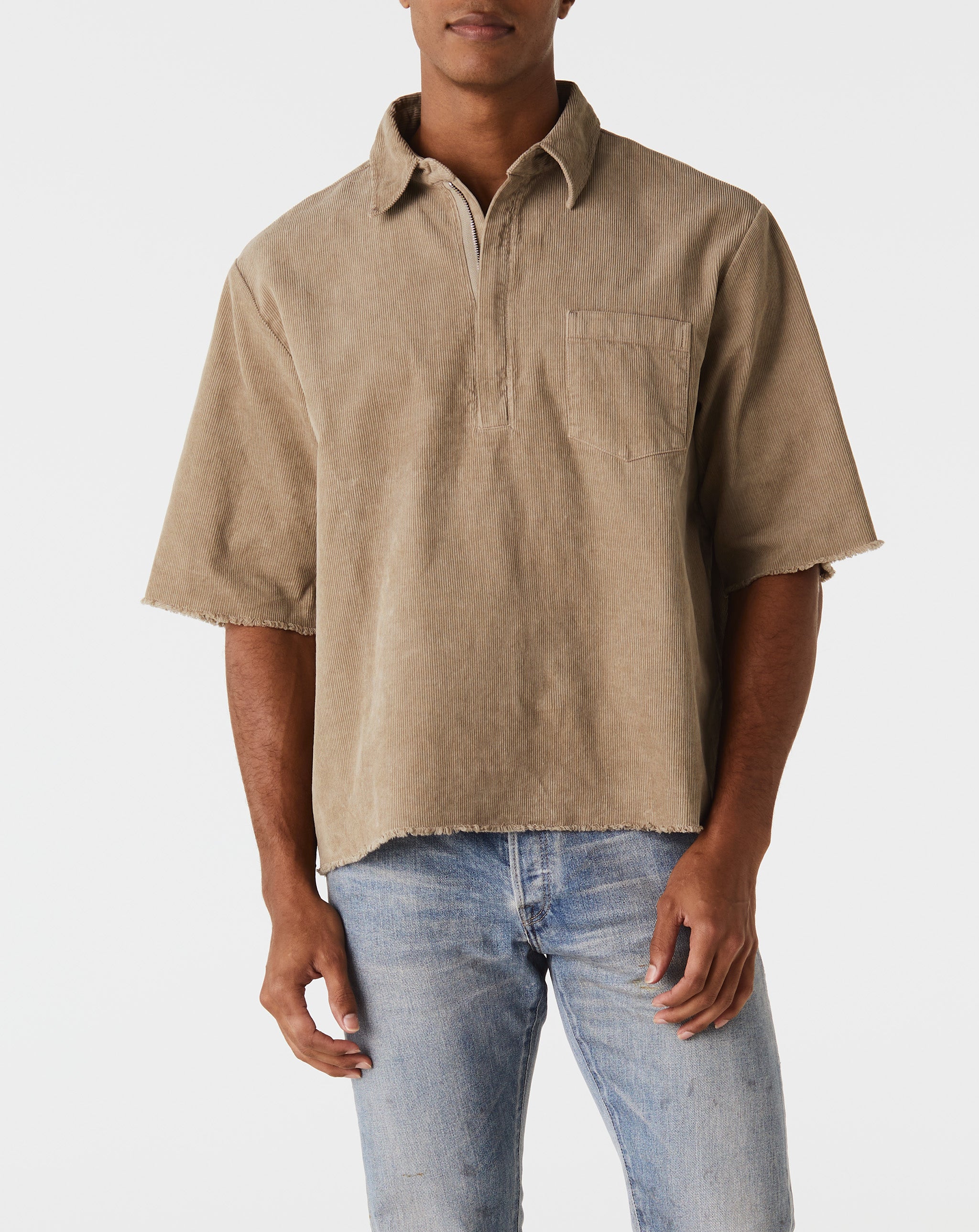 John Elliott Talladega Corduroy Short Sleeve 1/2 Zip  - XHIBITION