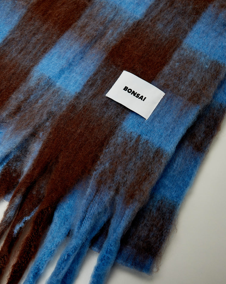 BONSAI Mohair Check Scarf - XHIBITION