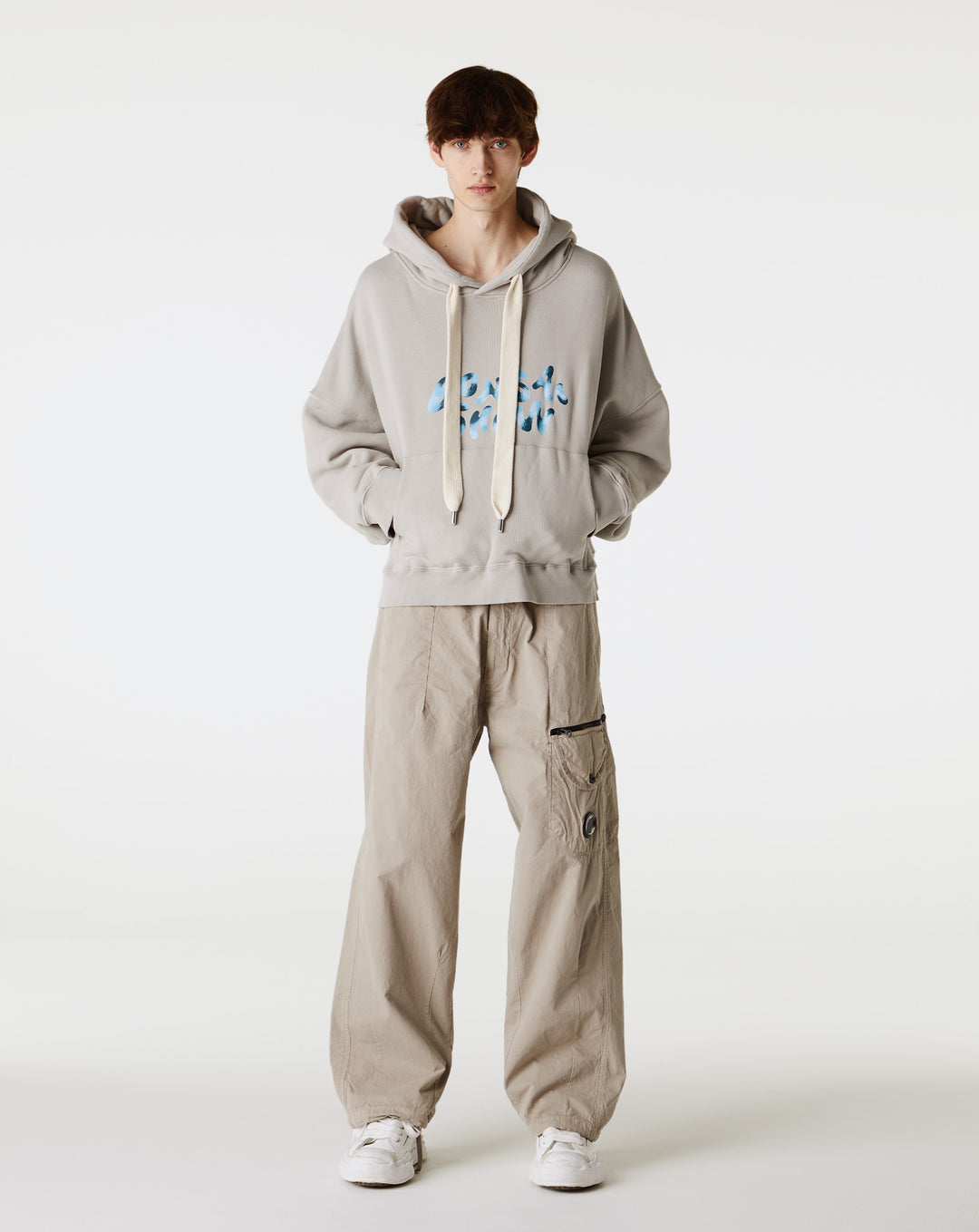 BONSAI Oversized Fit Cropped Hoodie - XHIBITION