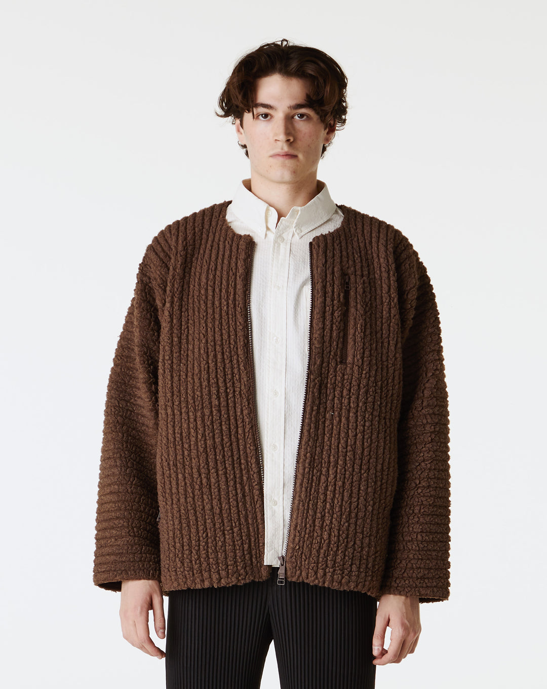 Homme Plissé Issey Miyake Fleece Cardigan - XHIBITION