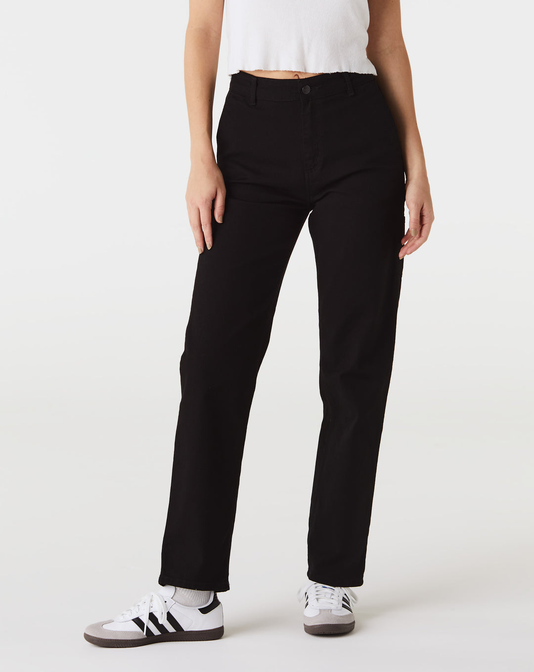 Carhartt WIP Women's Pierce Pant Black Size 25, Black Cotton Canvas
