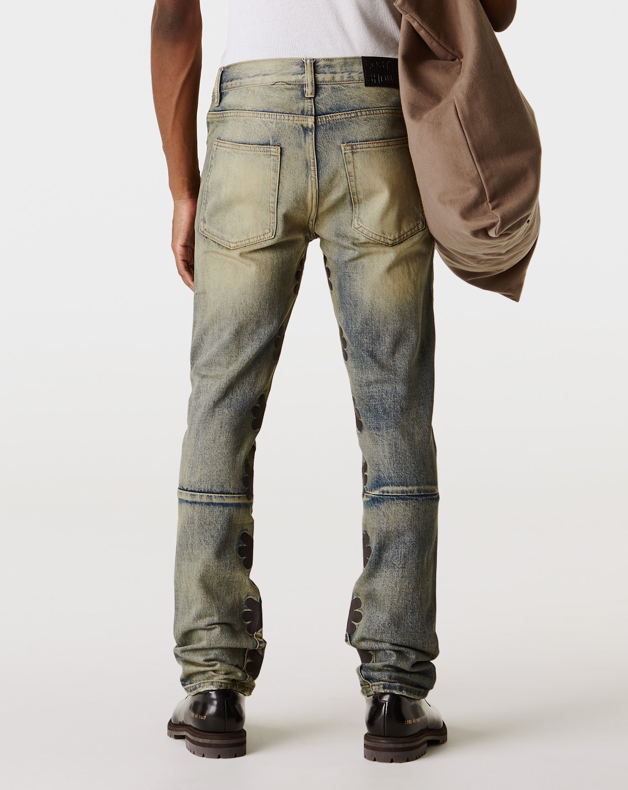 LOSTSHDWS Dirty Wash Denim Sun Logo Pant  - Cheap Urlfreeze Jordan outlet