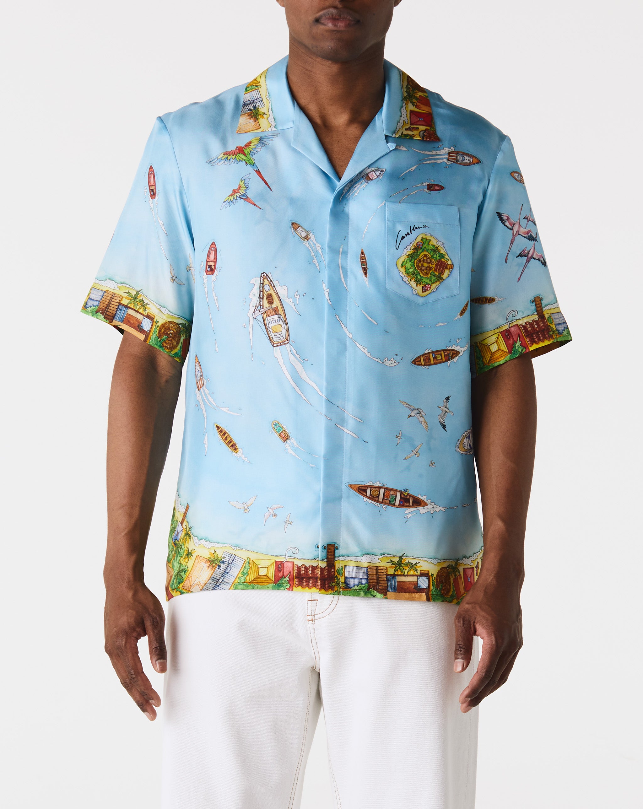 Casablanca Cuban Collar Shirt  - Cheap Atelier-lumieres Jordan outlet