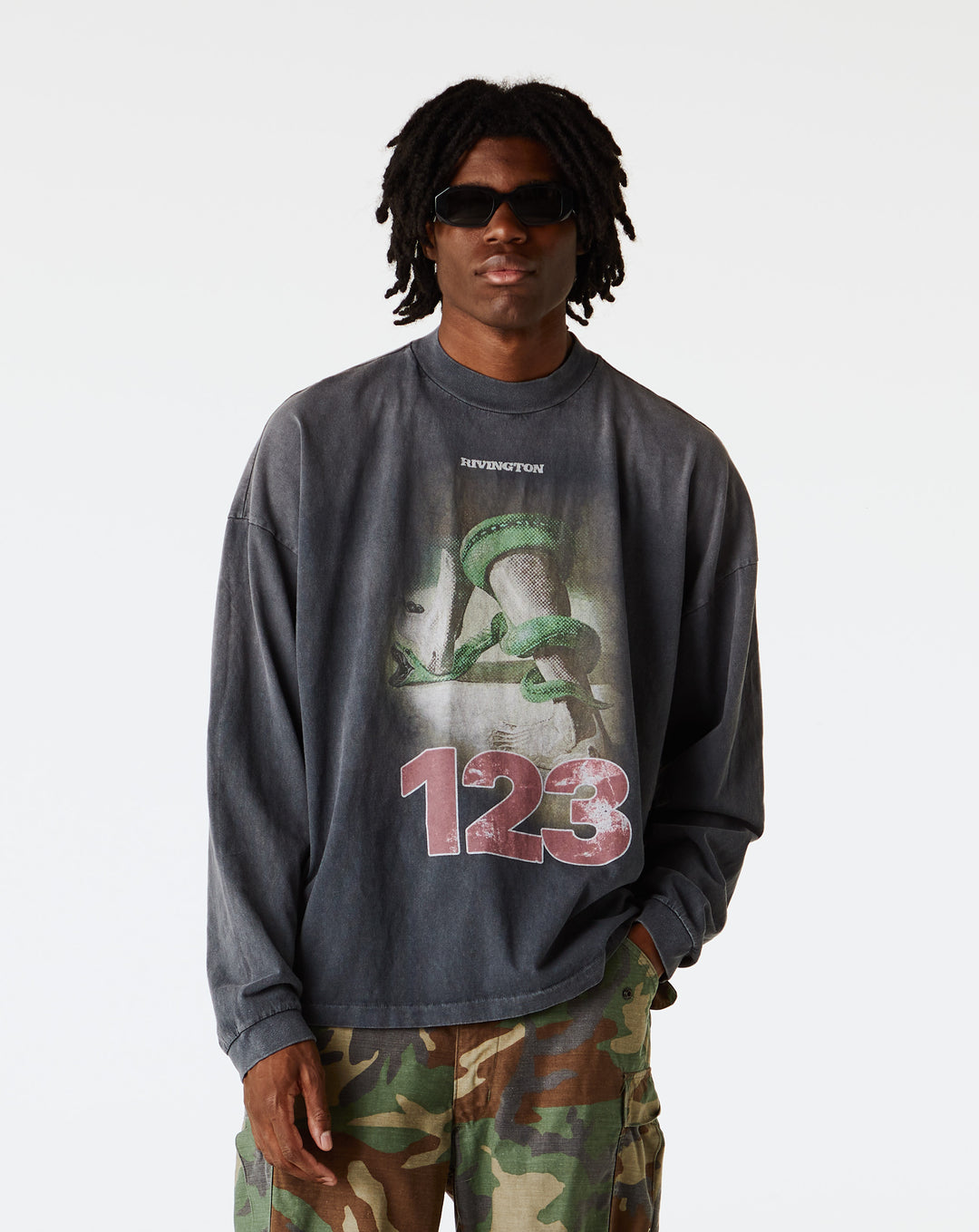 RIVINGTON roi Rebis Inri Snake Long Sleeve T-Shirt  - XHIBITION