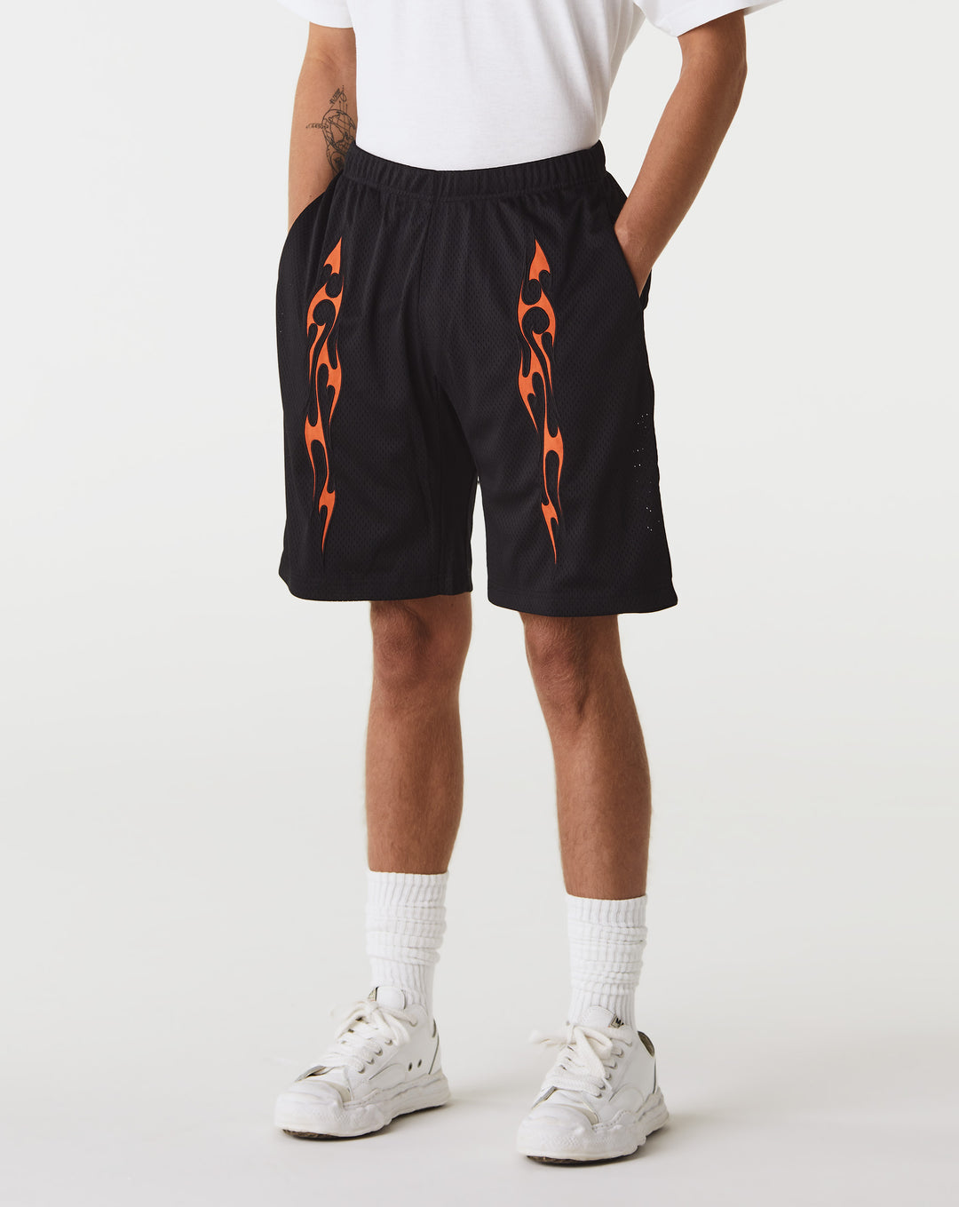 Pleasures Flame Mesh Shorts  - XHIBITION