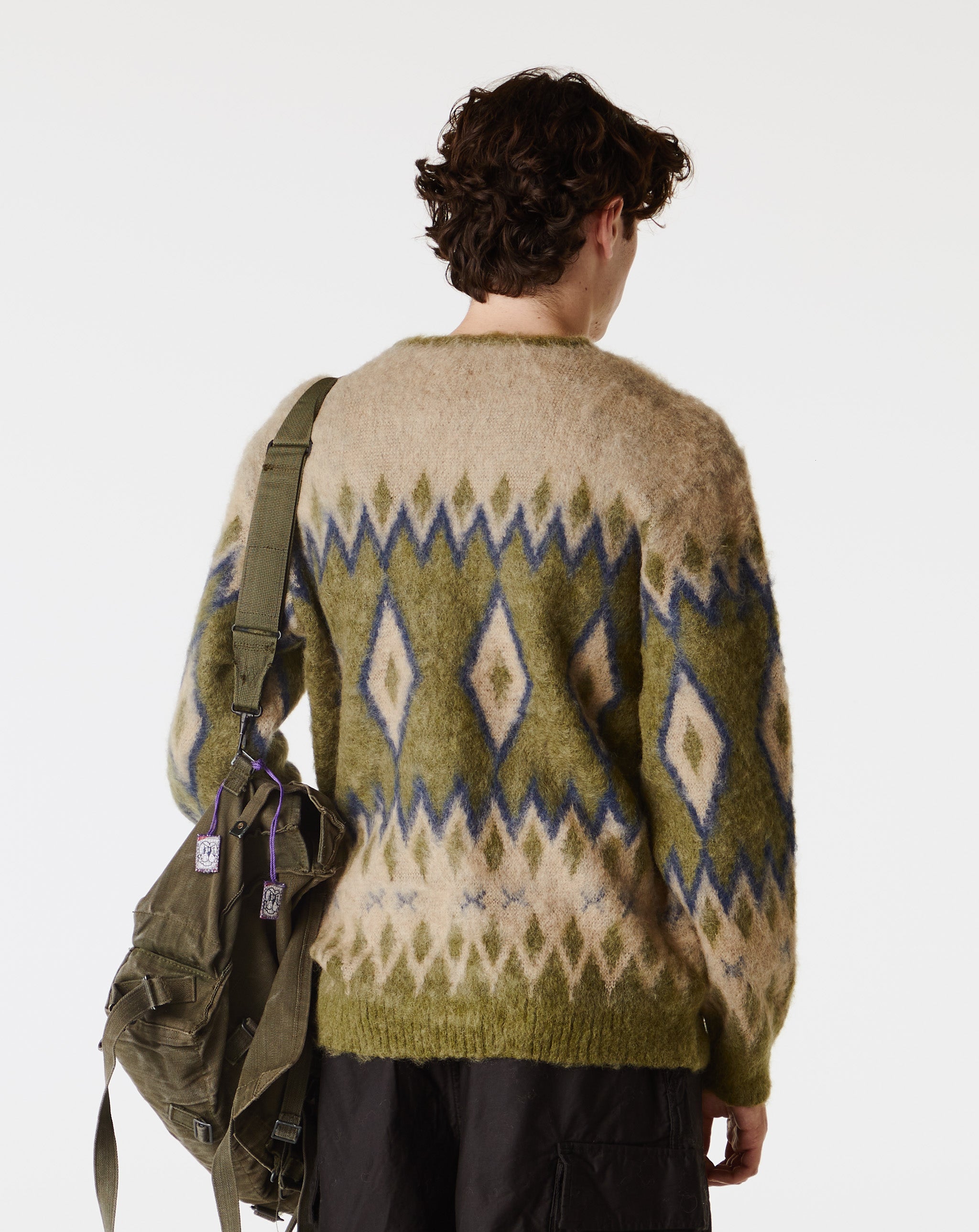 Needles - Diamond Mohair Cardigan - Olive – Xhibition