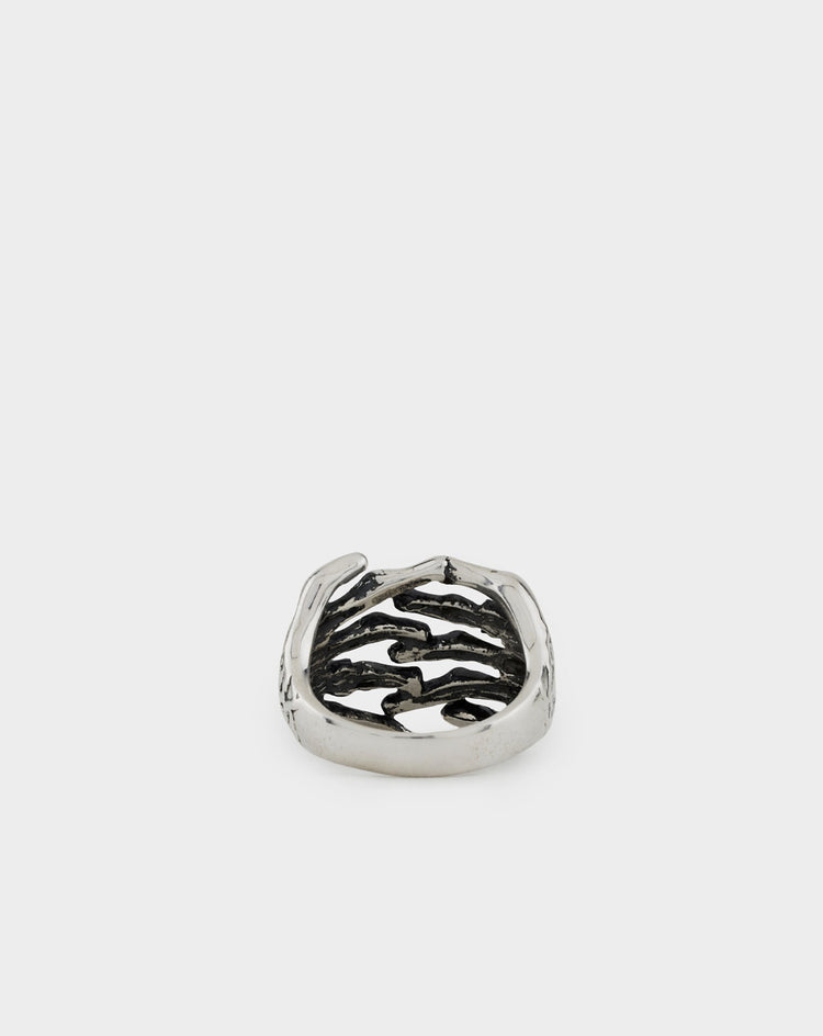 Serge DeNimes Silver Skeleton Hands Ring - XHIBITION