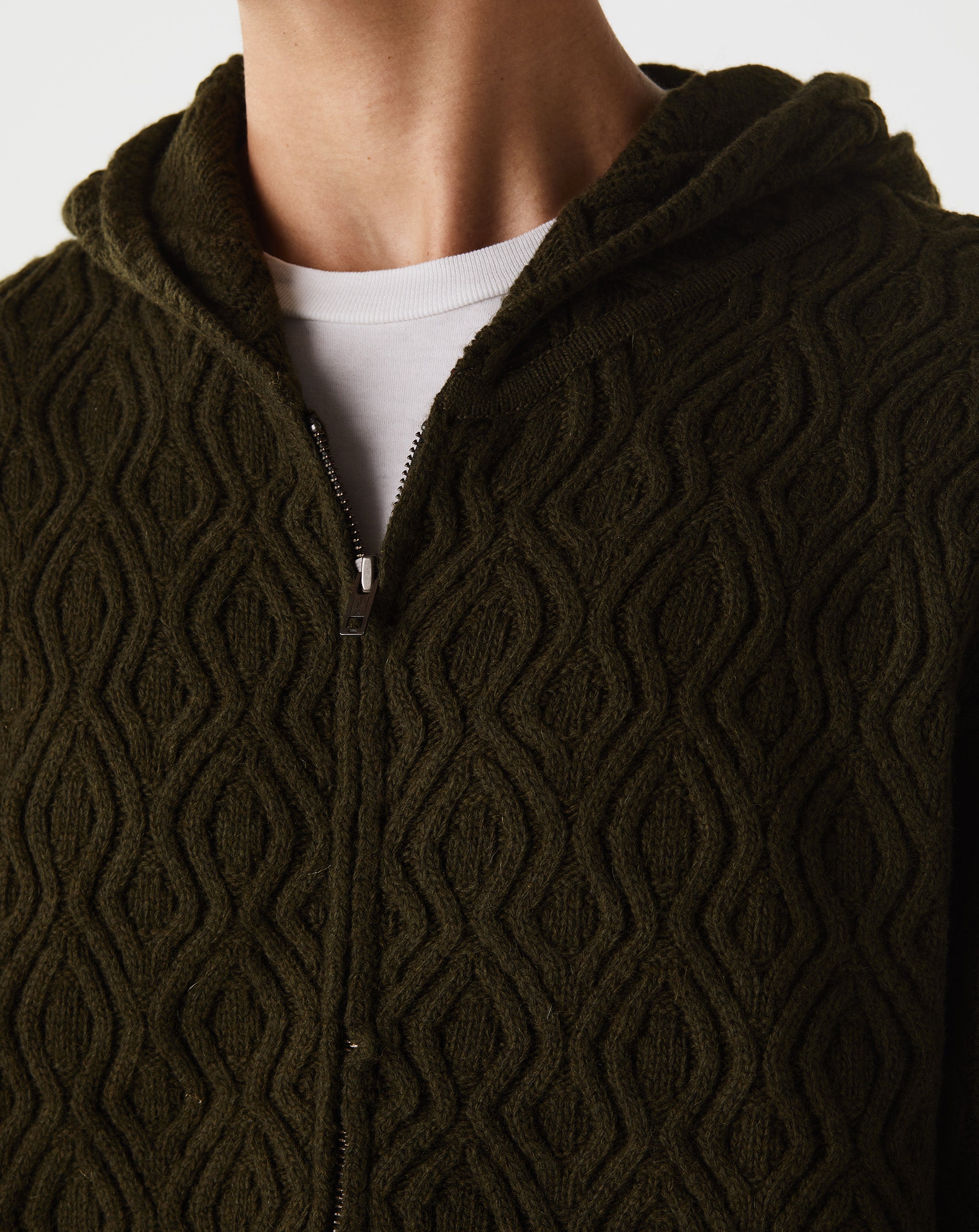 Cable Knit Zip Hoodie – Xhibition