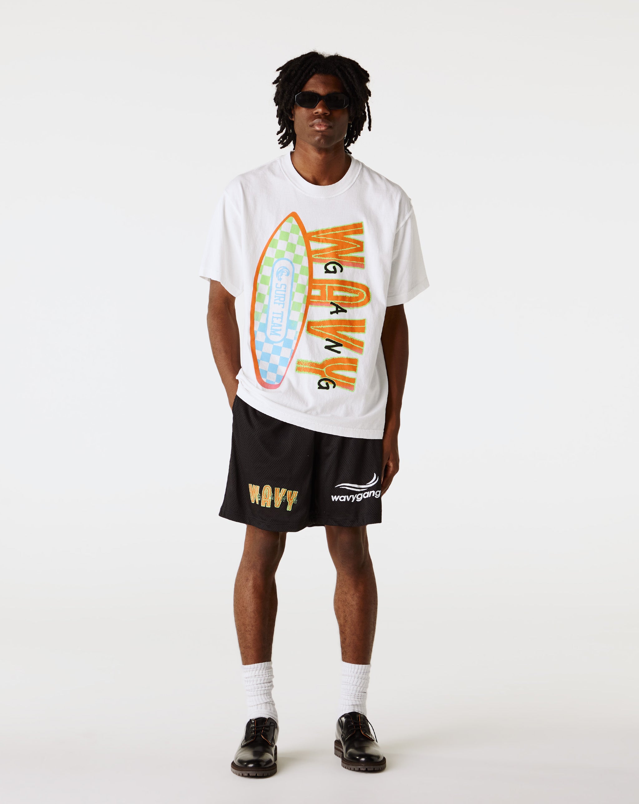 Wavy Gang Surf Logo Mesh Shorts  - XHIBITION