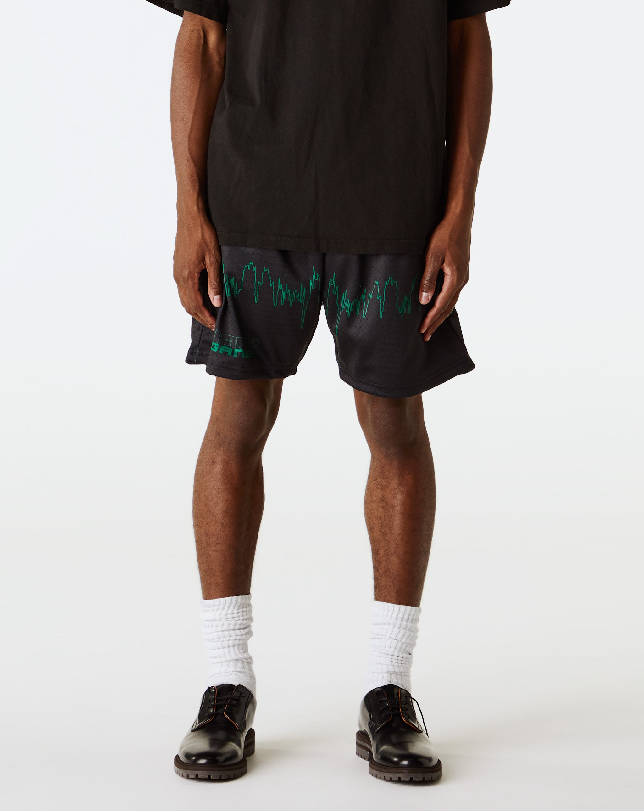 Wavy Gang Matrix Logo Mesh Shorts  - XHIBITION