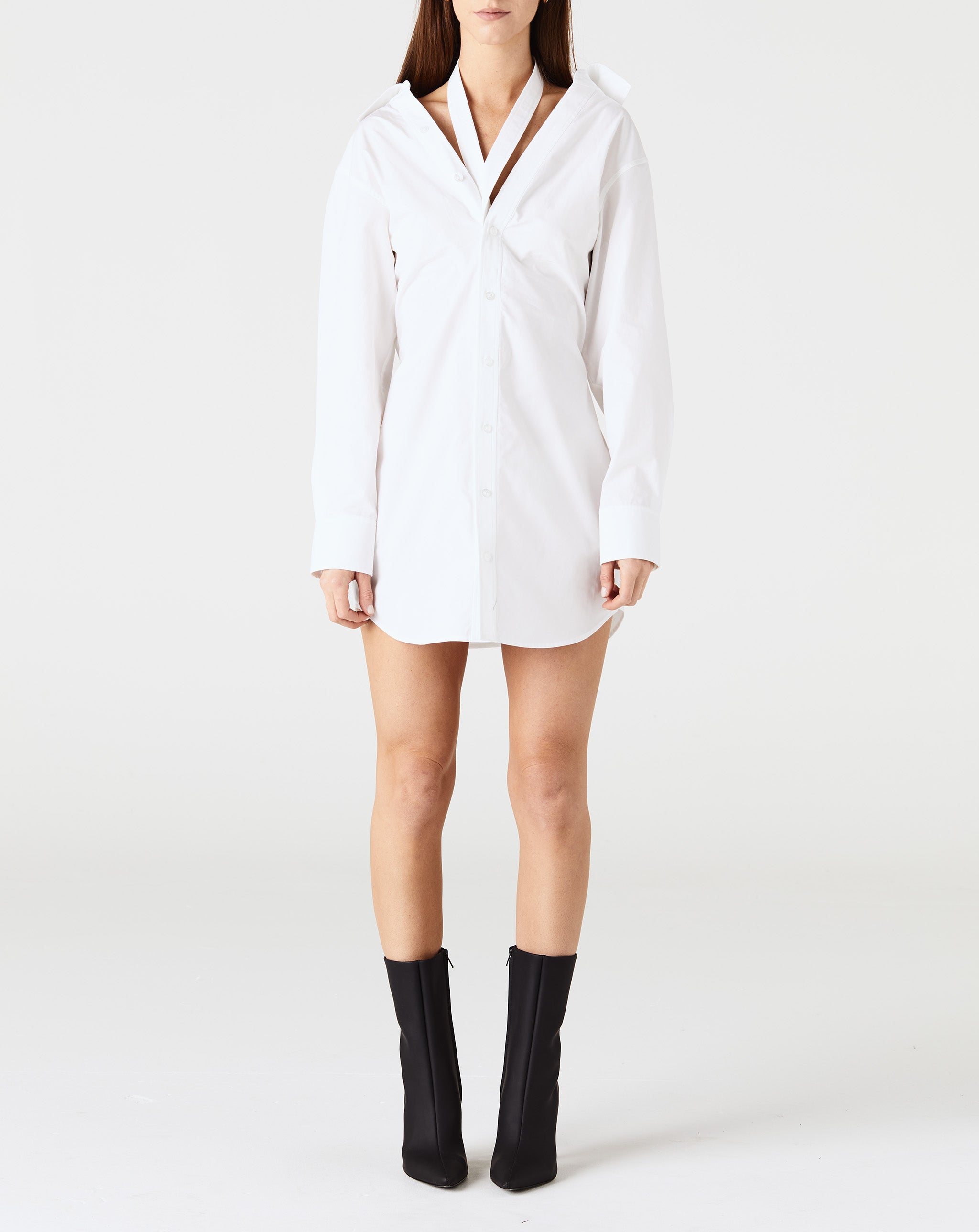 Alexander Wang Women's Off-Shoulder Fitted Halter Shirtdress  - XHIBITION