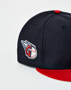 VINTAGE Cleveland Indians Hat Cap Men 6 3/4 New Era Wool Fitted USA  Guardians