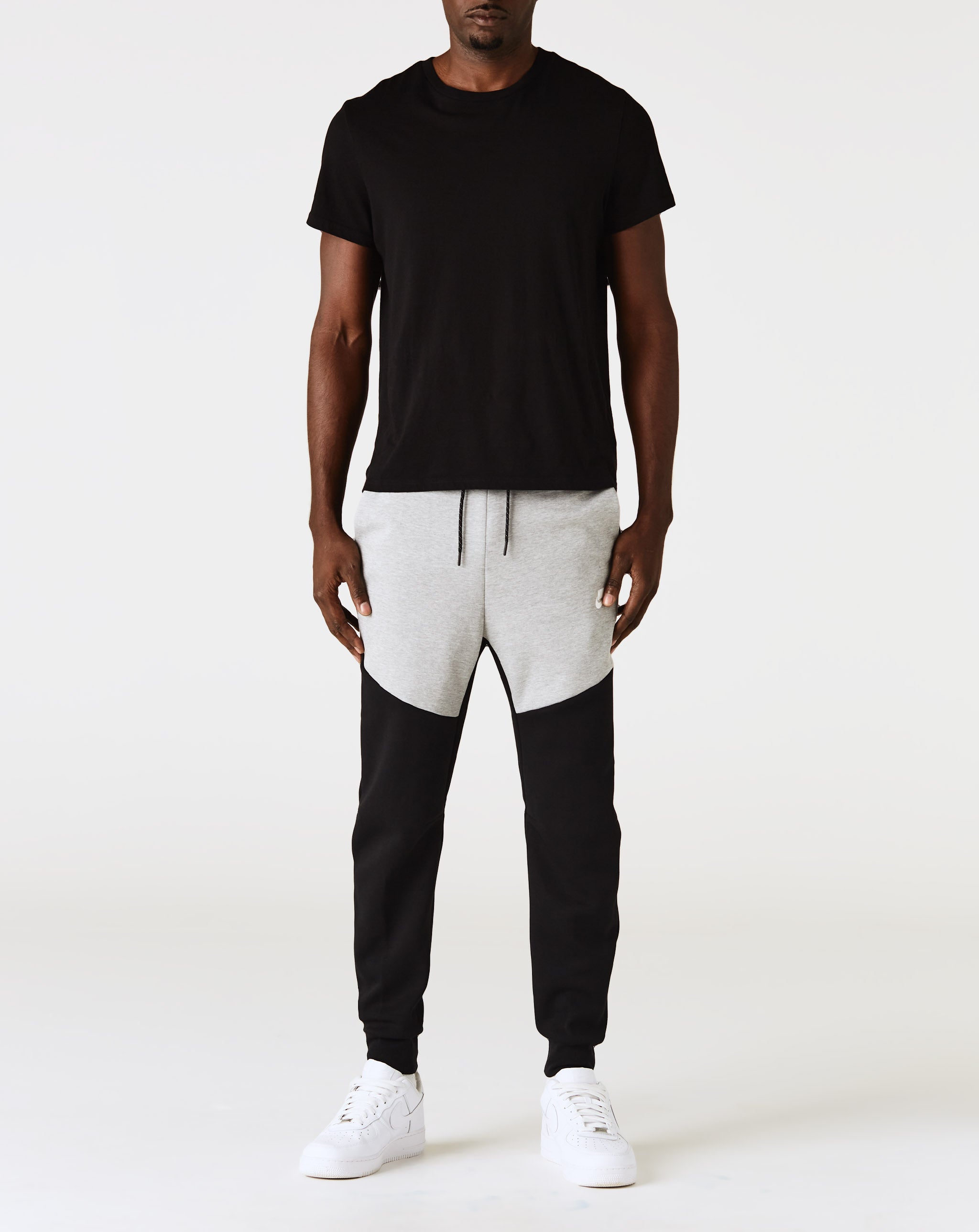 Nike - Tech Fleece Pants - Black | Dark Grey Heather | White 