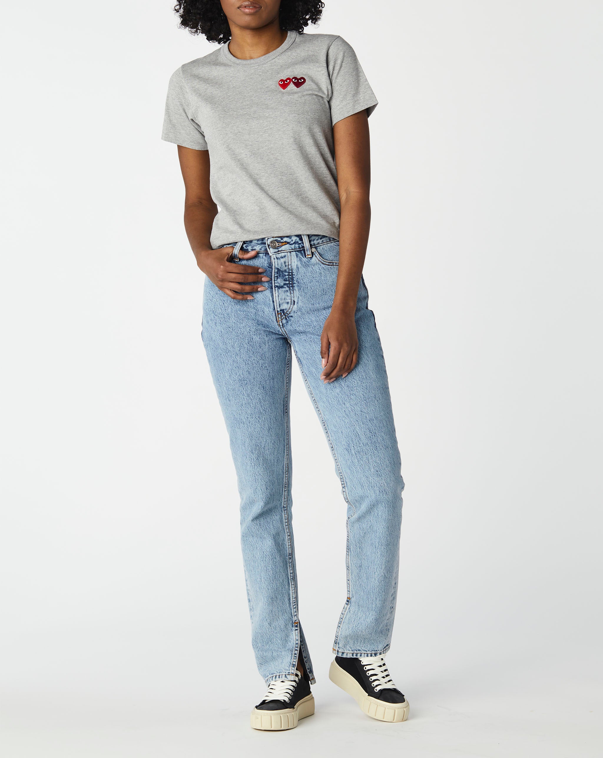 Comme des Garcons PLAY Women's Double Heart T-Shirt  - Cheap Cerbe Jordan outlet