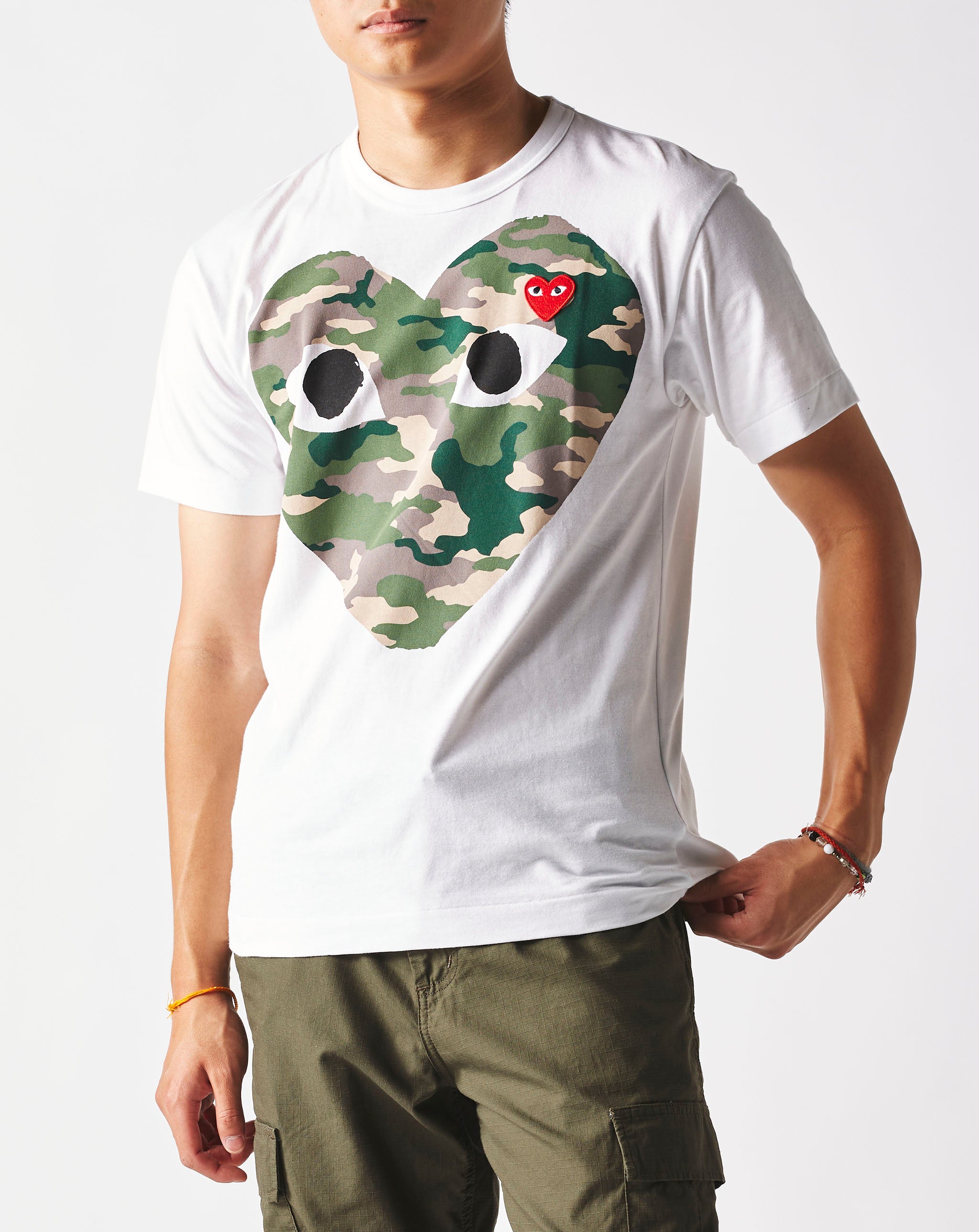 Comme des Garcons PLAY Big Camo Heart T-Shirt  - XHIBITION