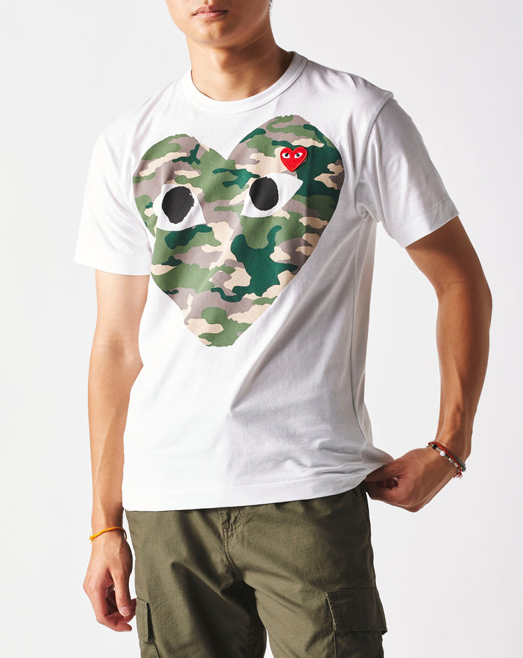 Comme des Garcons PLAY Big Camo Heart T-Shirt  - XHIBITION