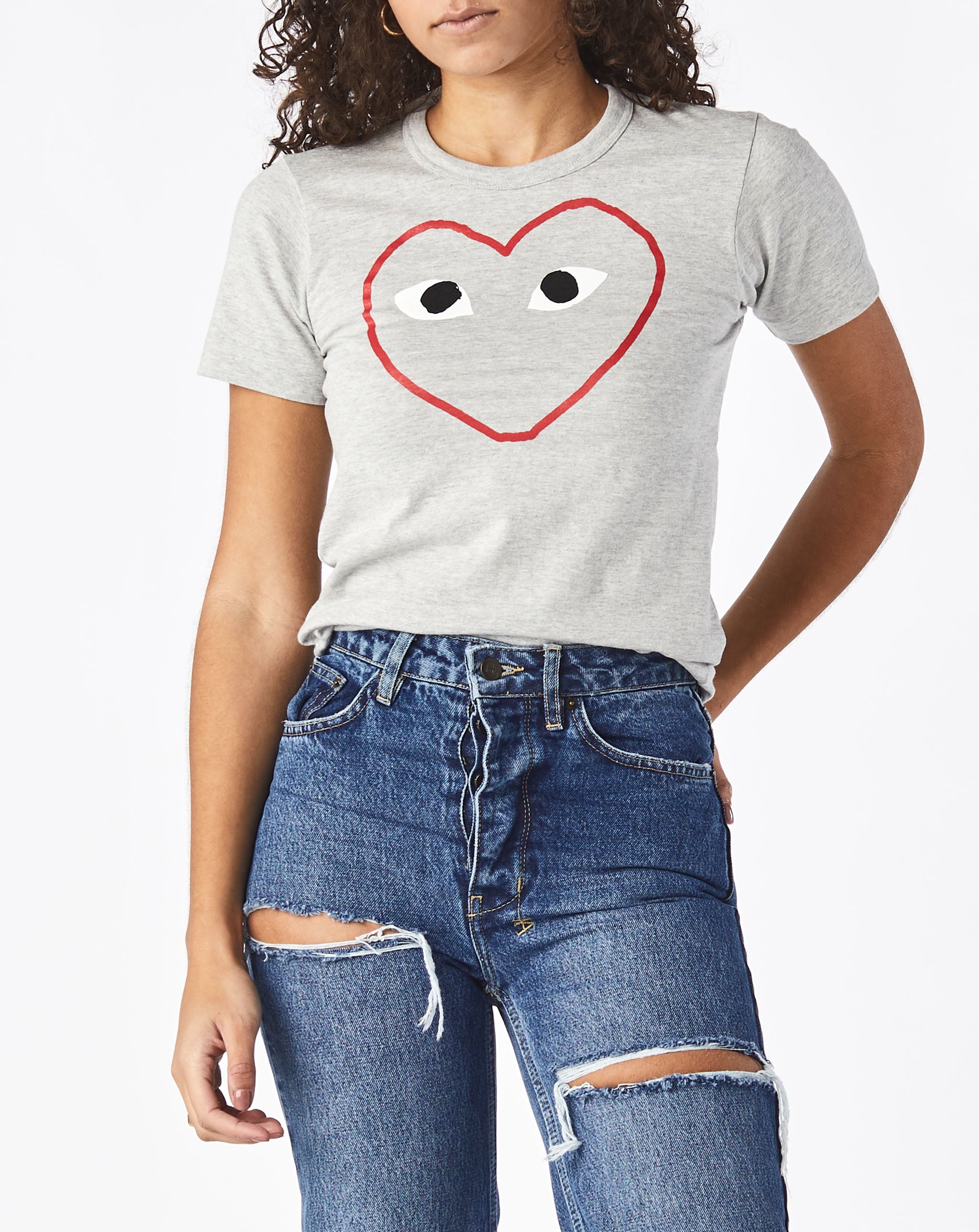 Comme des Garcons PLAY Women's Logo Print T-Shirt  - Cheap Cerbe Jordan outlet
