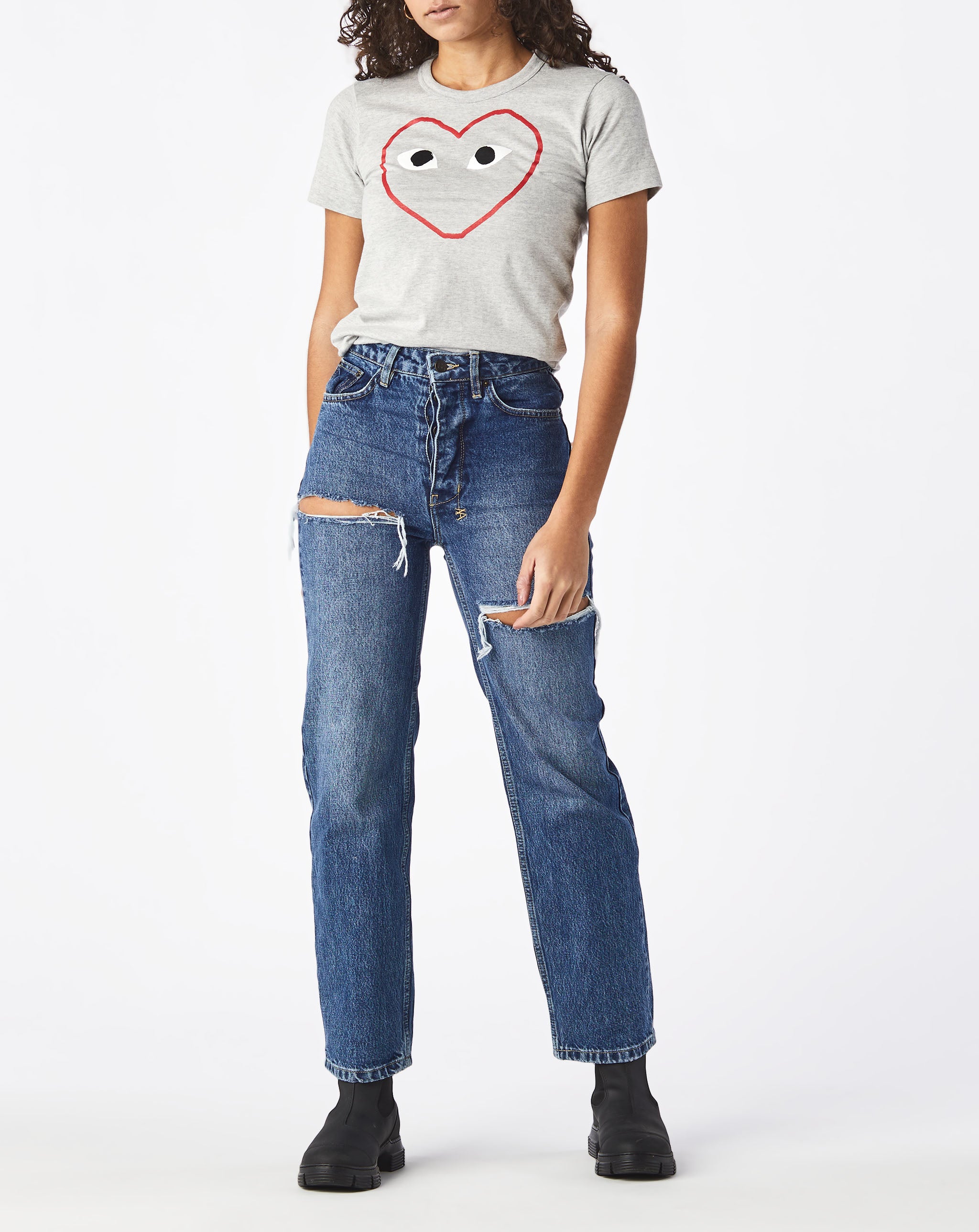 Comme des Garcons PLAY Women's Logo Print T-Shirt  - Cheap Cerbe Jordan outlet